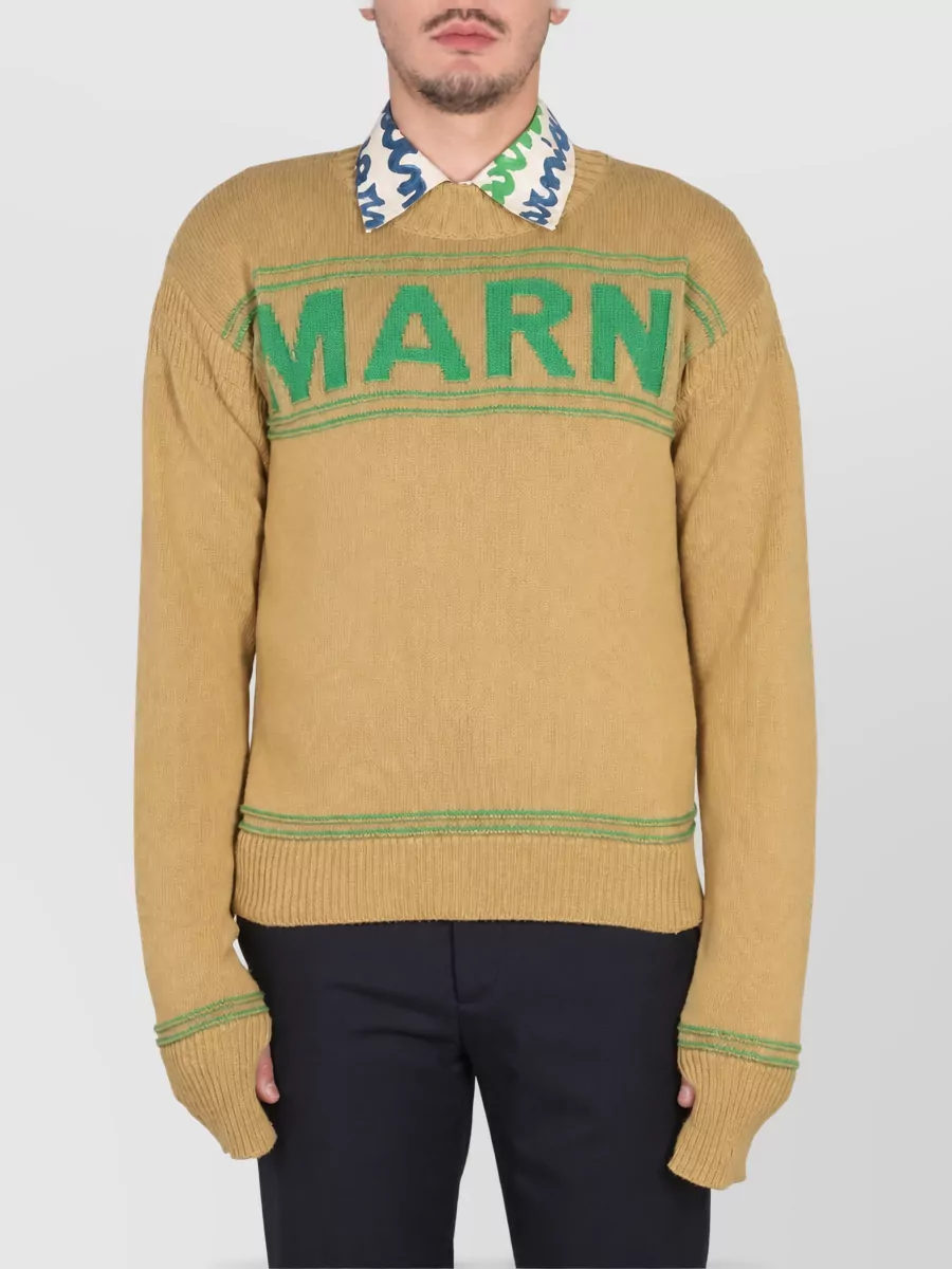 Marni logo-print jumper