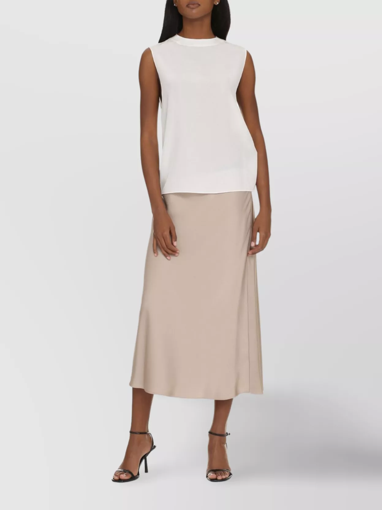 Saint Laurent Silk Top With Keyhole Back Detail