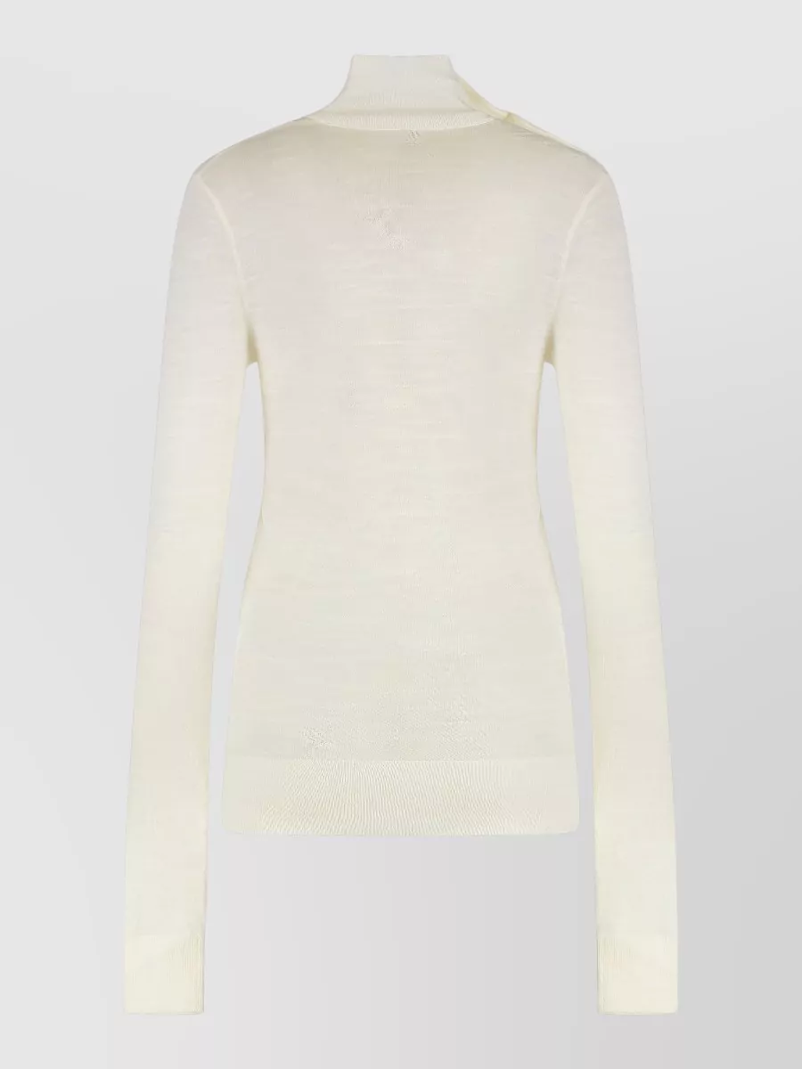 Totême Wool Ribbed Turtleneck Sweatshirt
