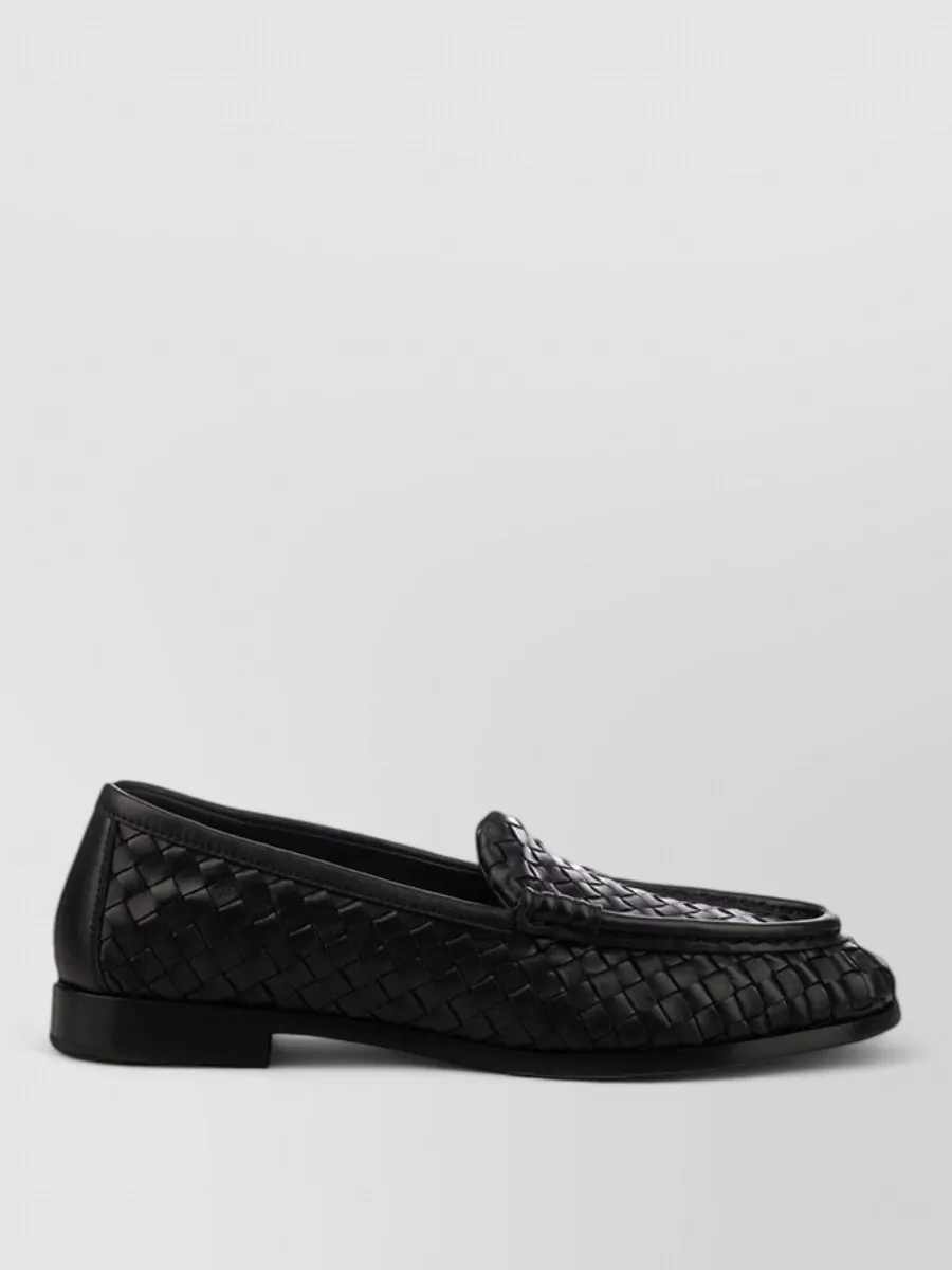 Bottega Veneta Leather Intrecciato Loafers