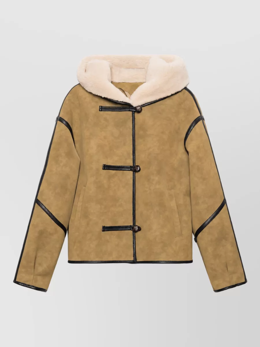 Stand Studio faux leather hooded coat