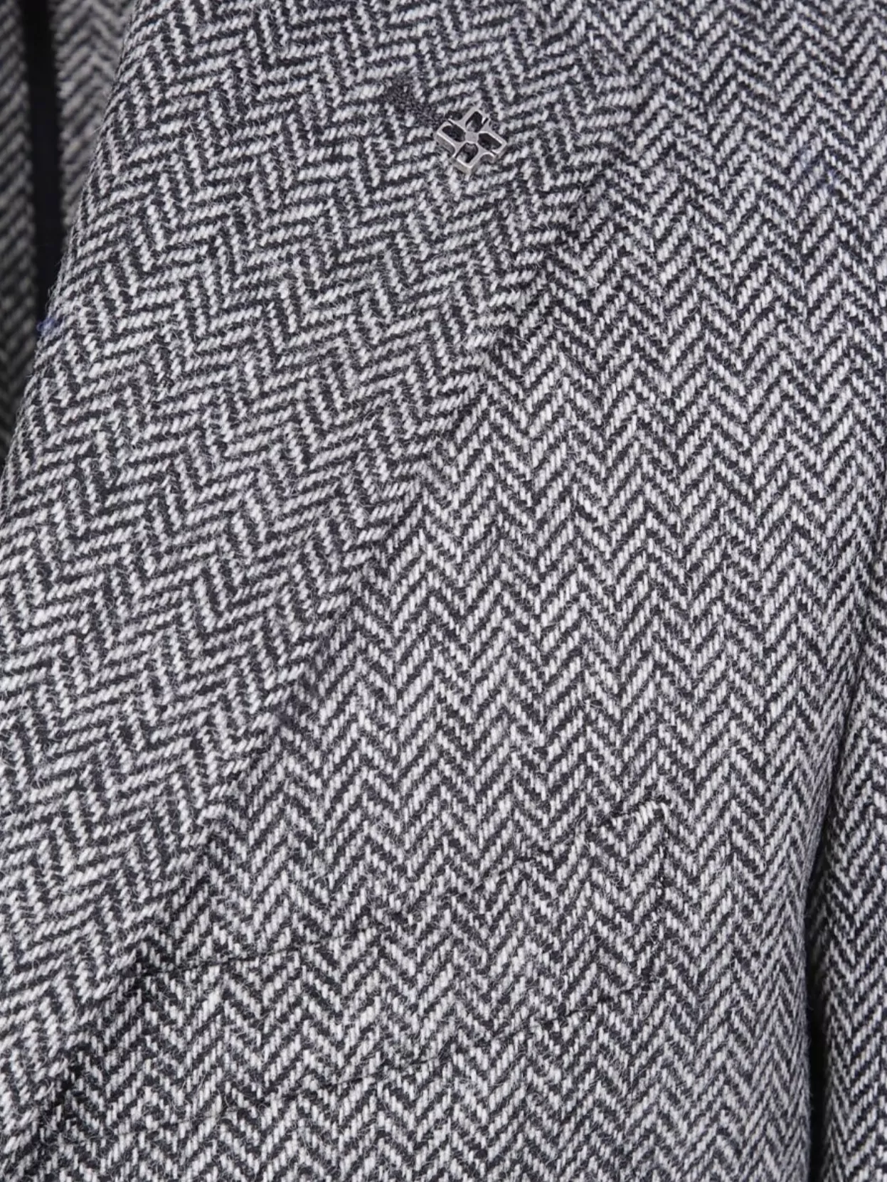 Tagliatore Herringbone Wool Jacket In Gray