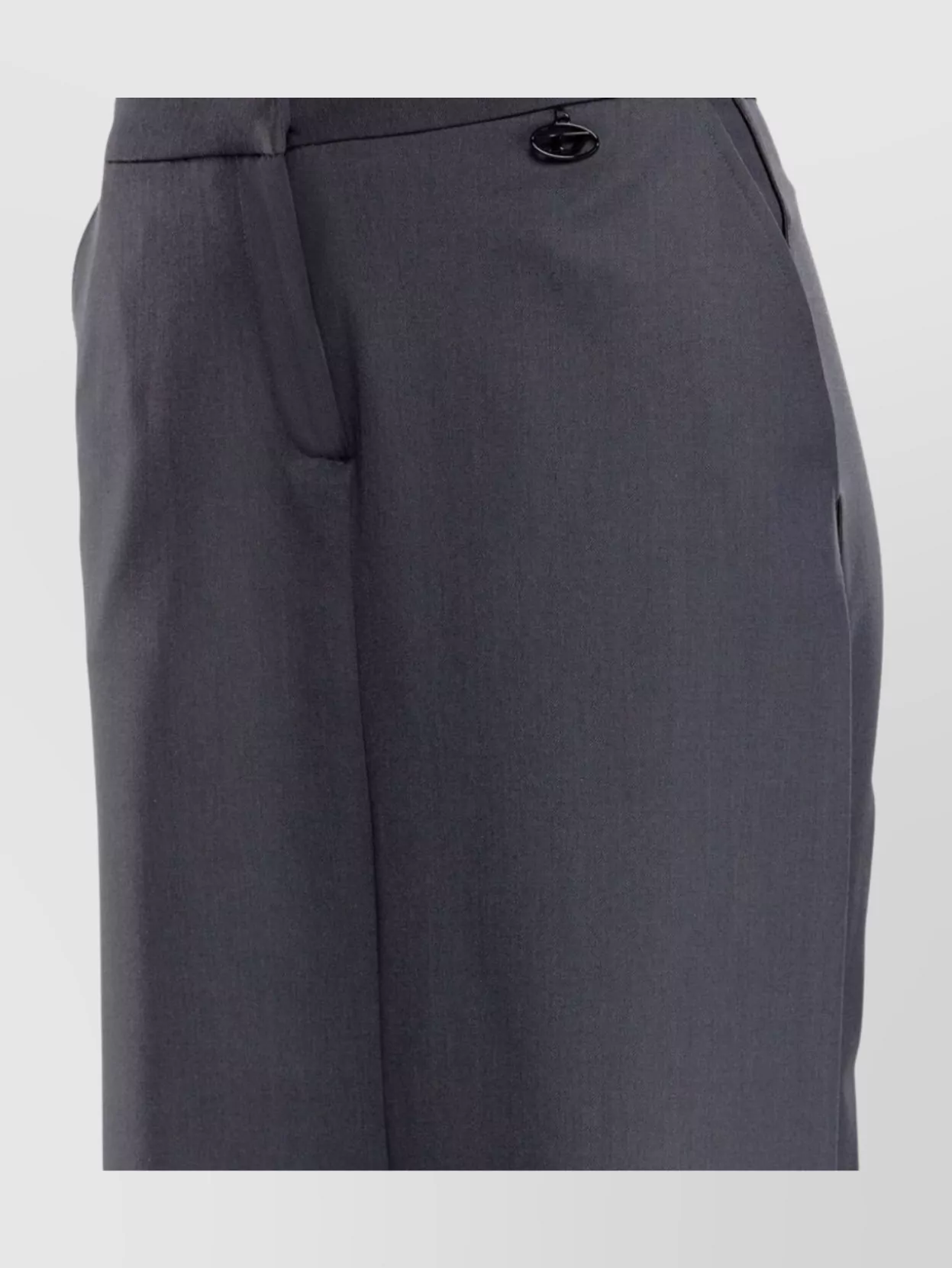 Diesel Pearl Wide Leg Trousers In Grey