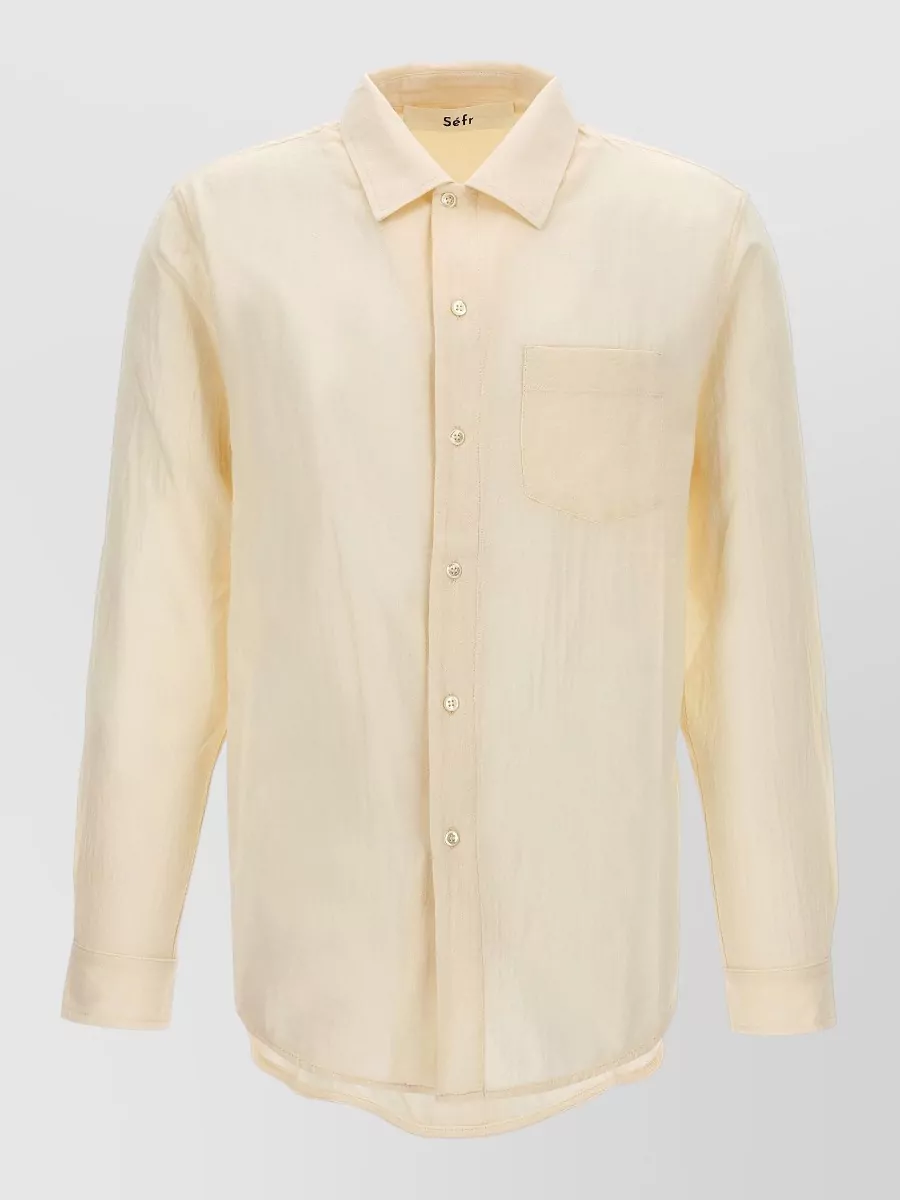 Séfr cotton long-sleeve shirt