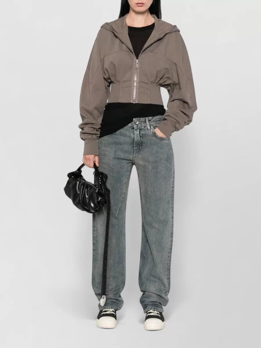 Rick Owens Drkshdw High-Rise Straight-Leg Denim Jeans