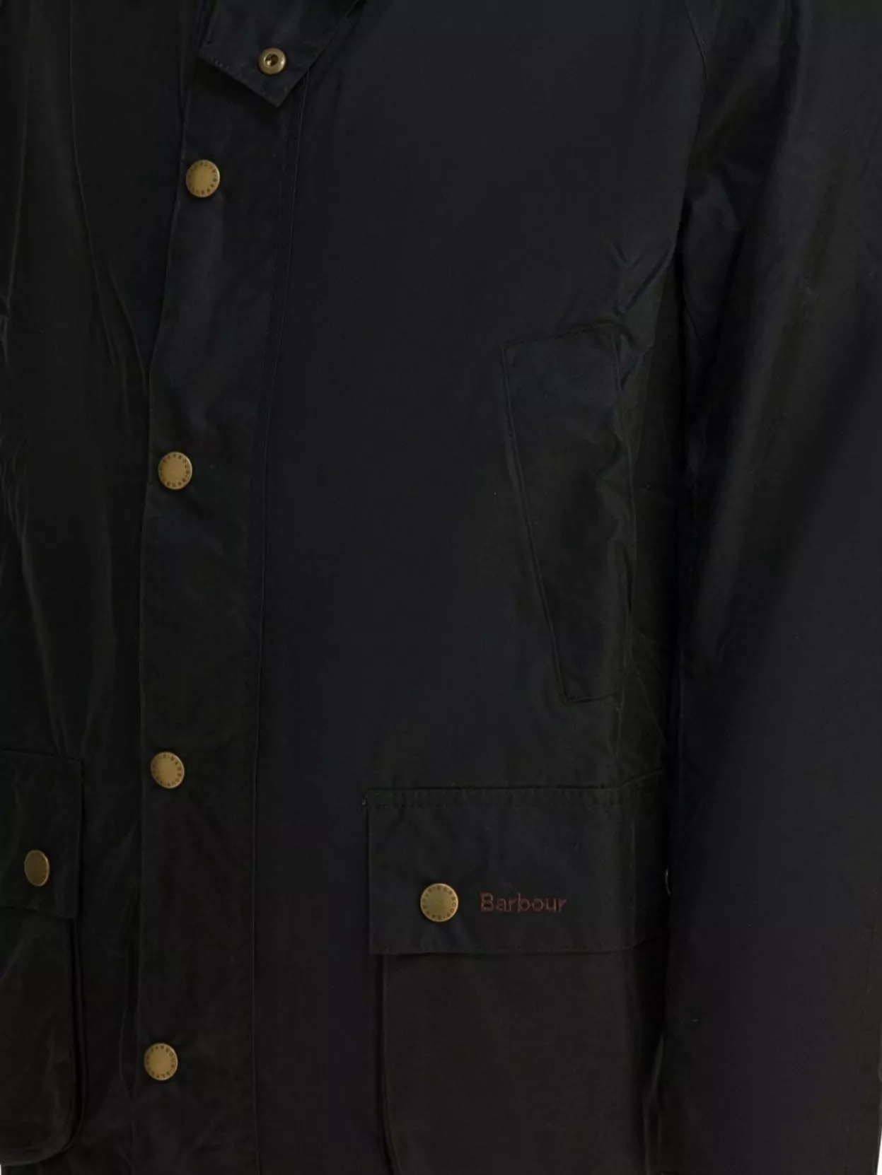Barbour Waxed Jacket Featuring Corduroy Collar