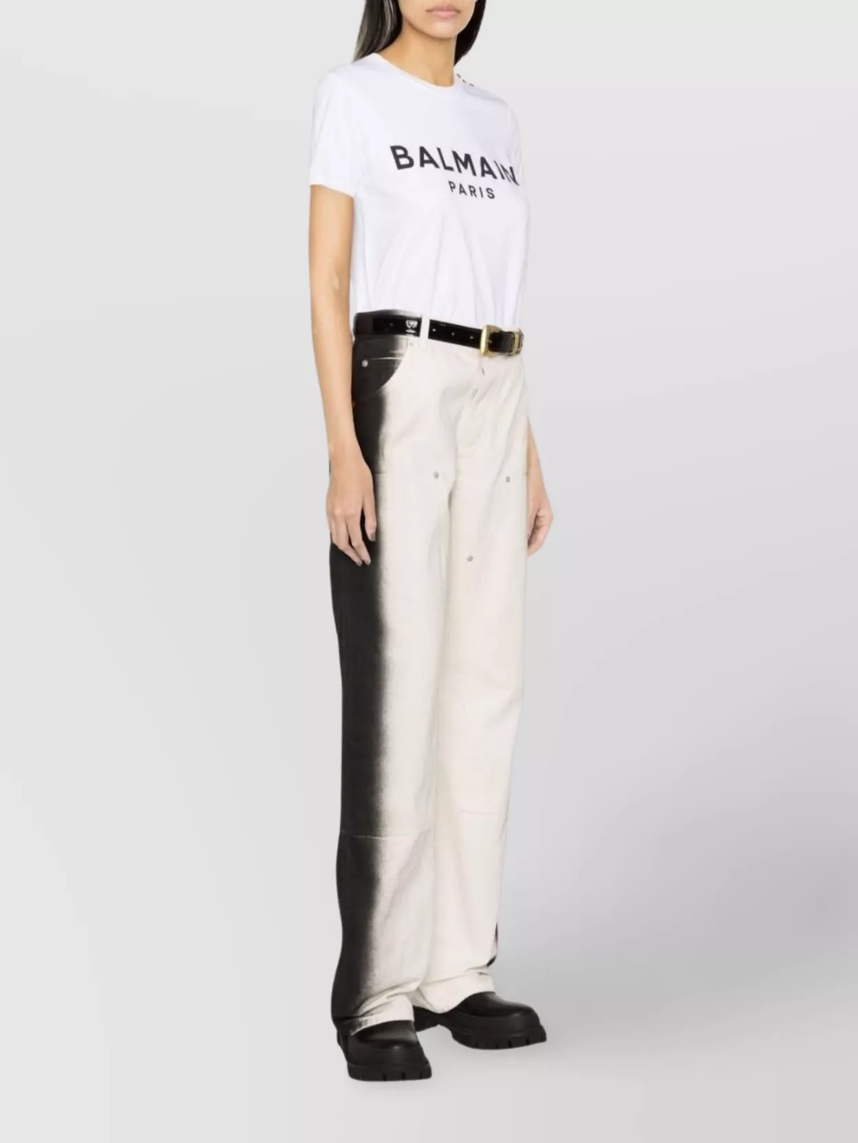 Balmain 3 Buttons Printed T-Shirt