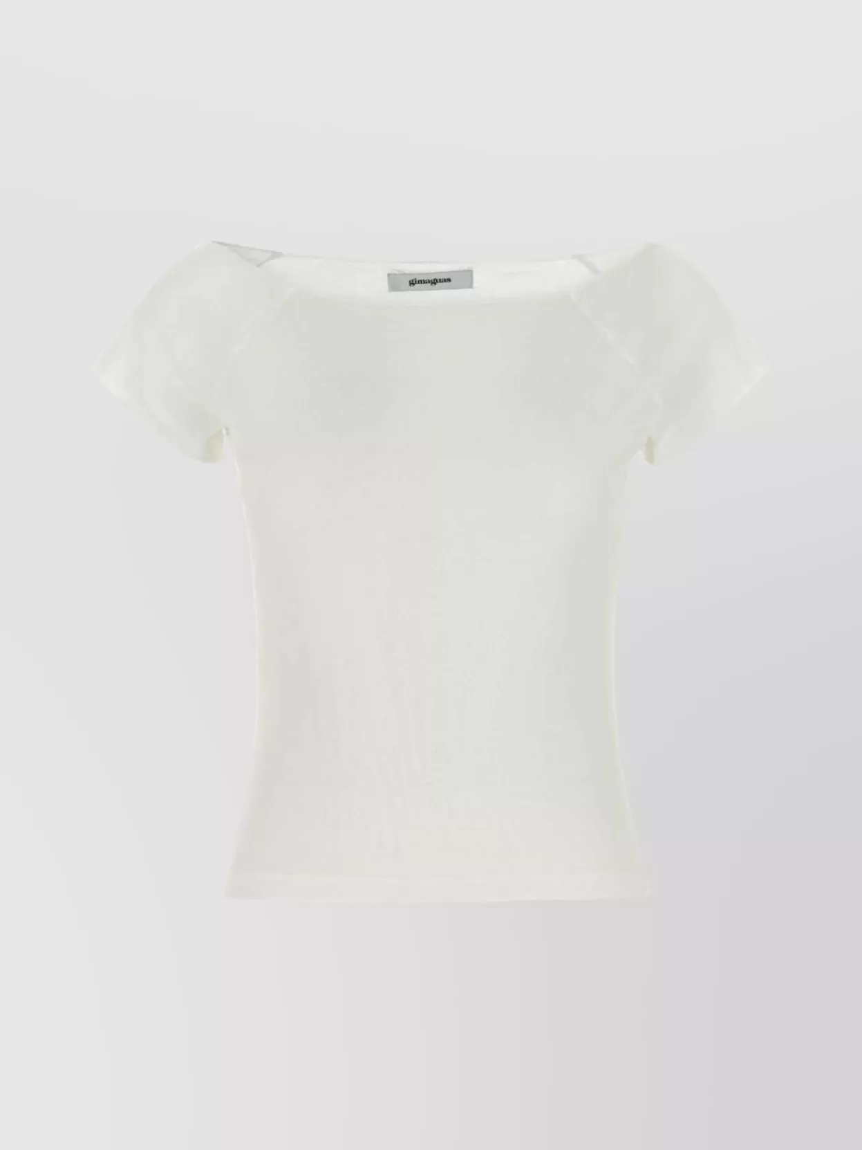 Gimaguas Cotton Sasi Off-The-Shoulder Ribbed T-Shirt