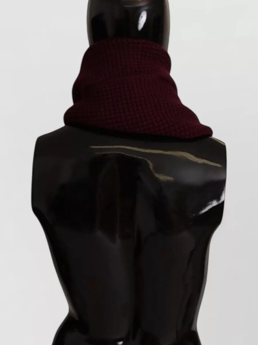 Dolce&Gabbana Cashmere Ribbed Logo-Knit Scarf