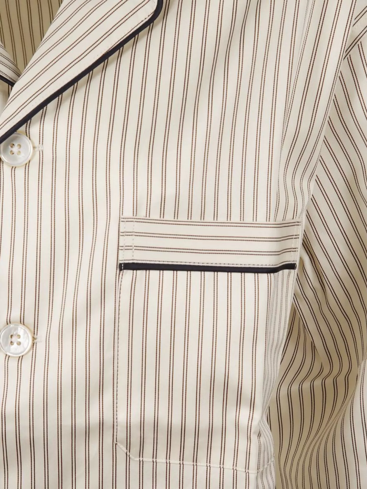 Tekla Organic Cotton Pyjama Shirt With Chest Pocket