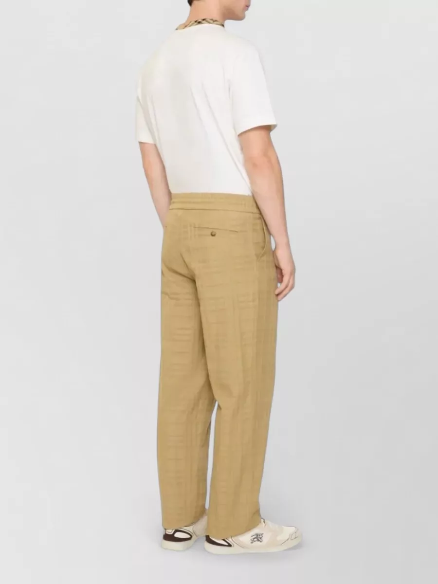 Burberry Mens Trousers Textured Fabric Side And Back Pockets