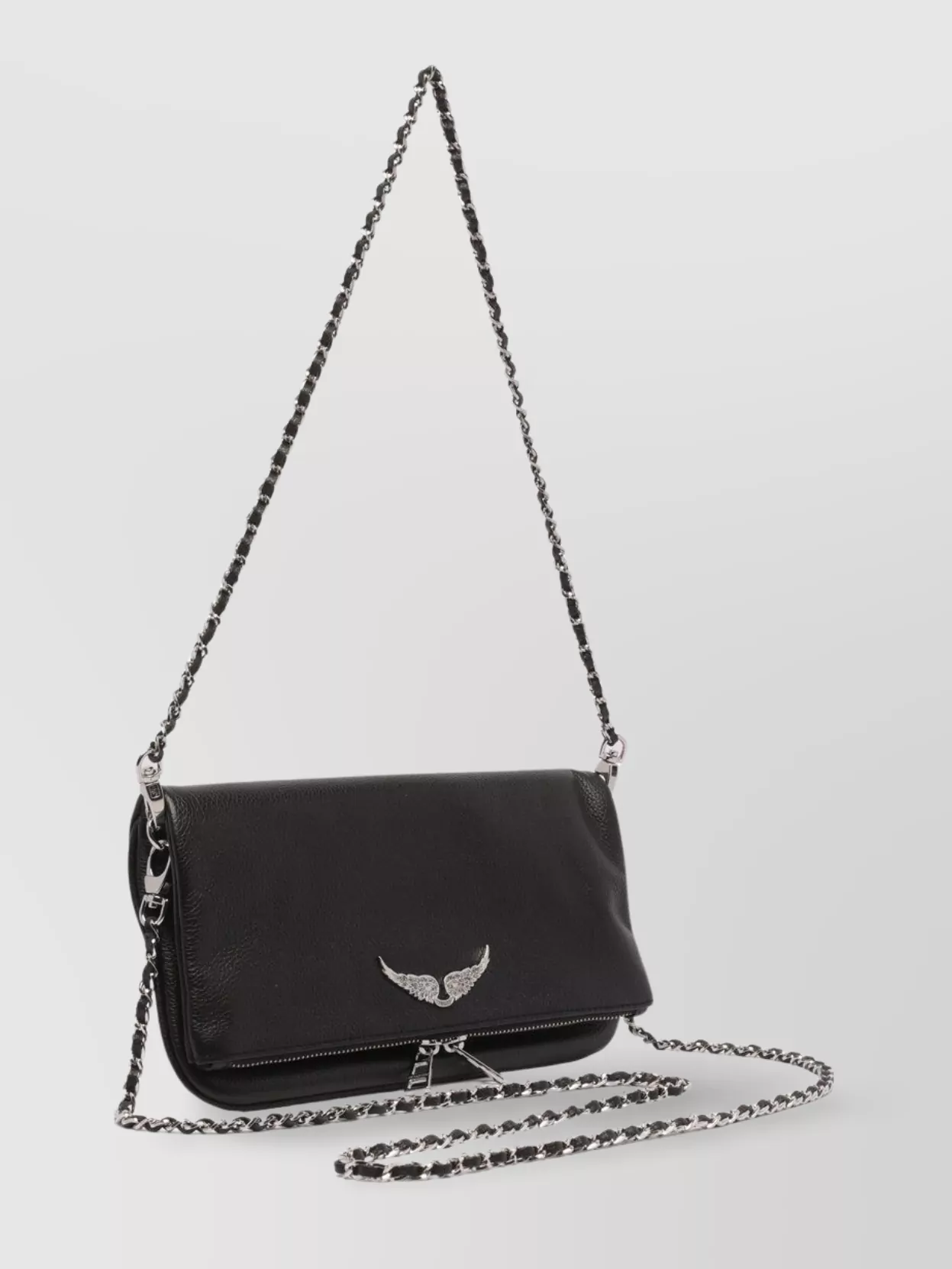 Zadig & Voltaire Rock Crossbody Bag Chain Strap In Black