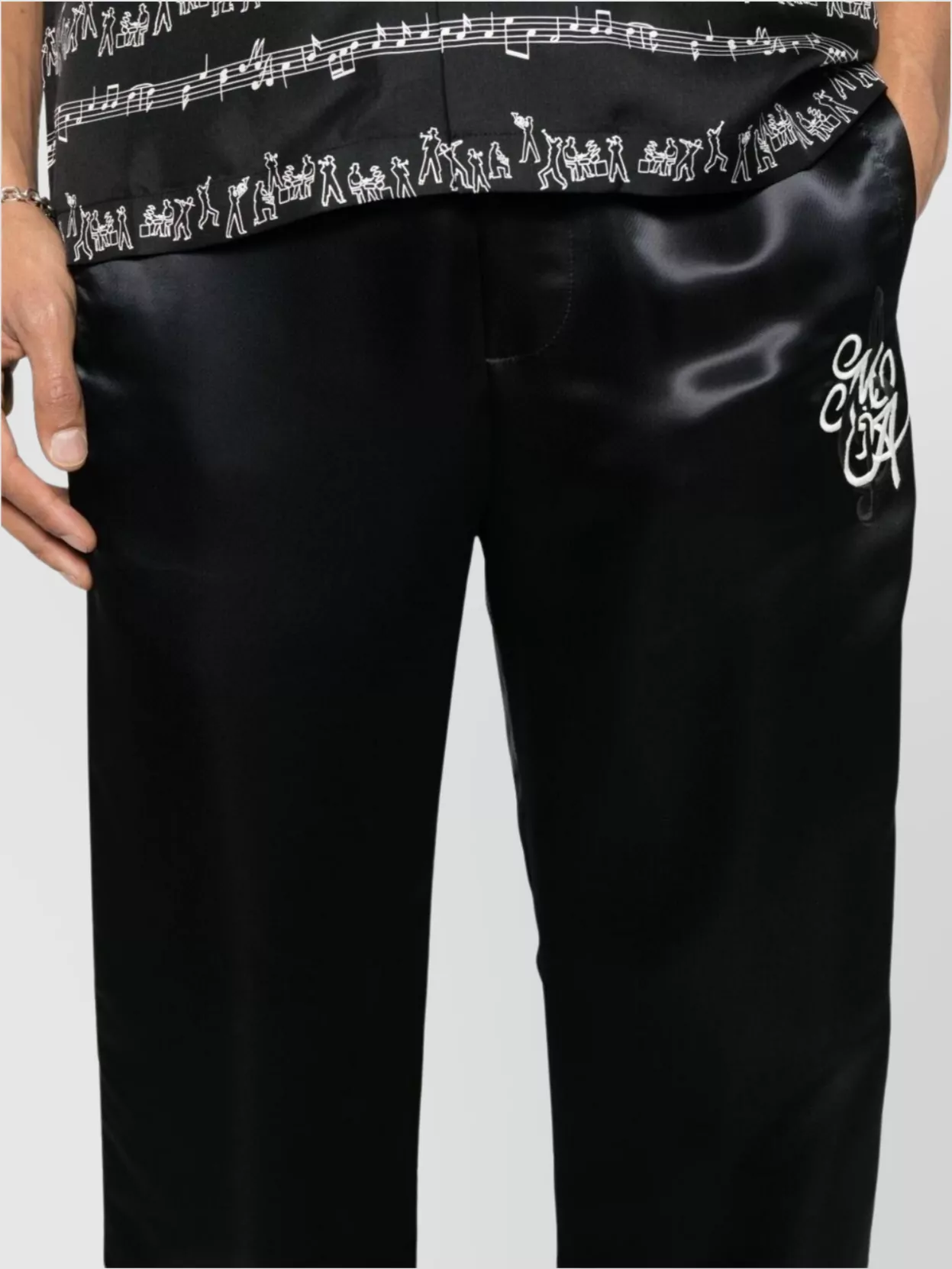 Amiri Music Note Satin Sports Trousers
