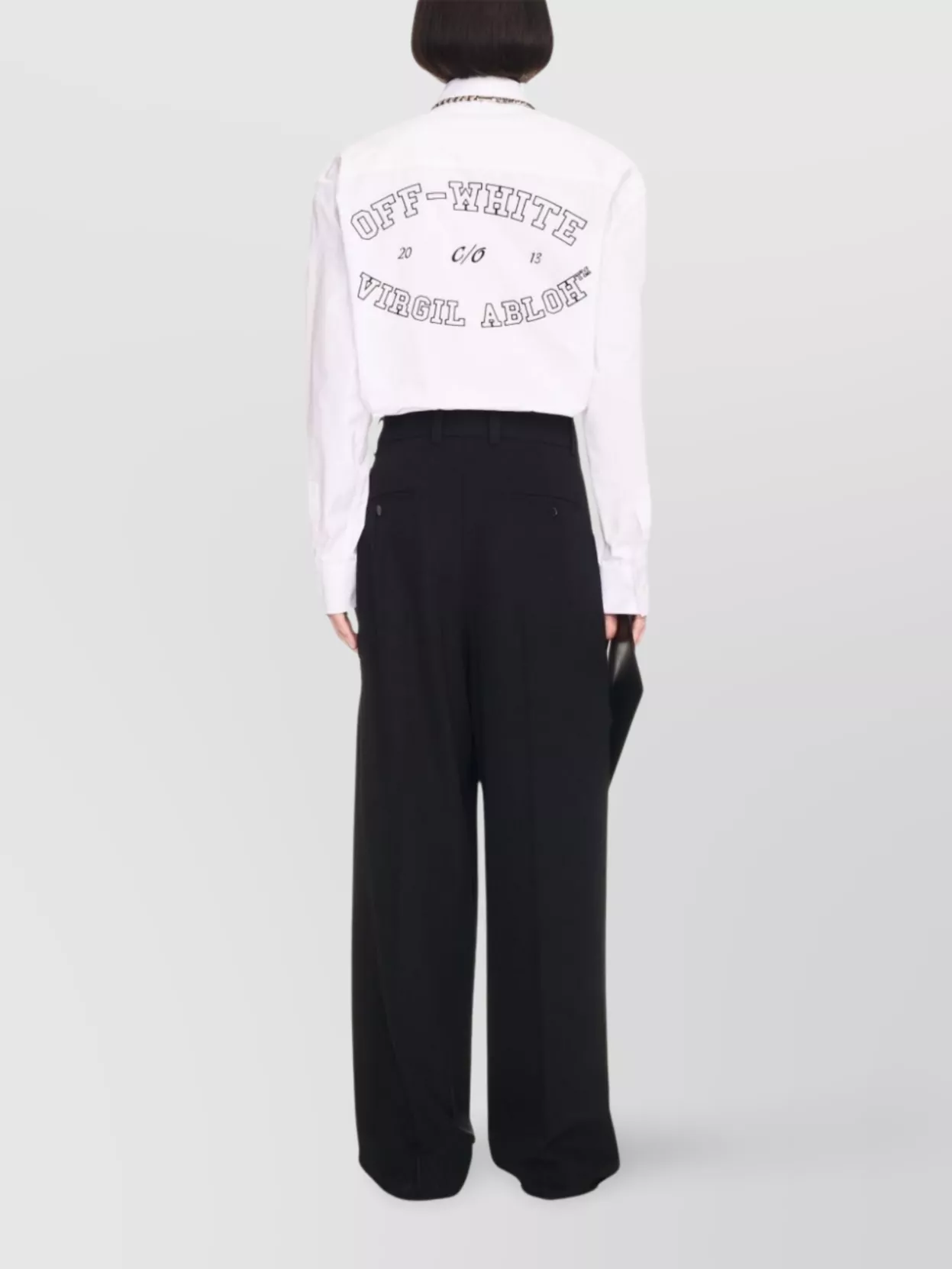Off-white Ow Darted Tailored Trousers In Black