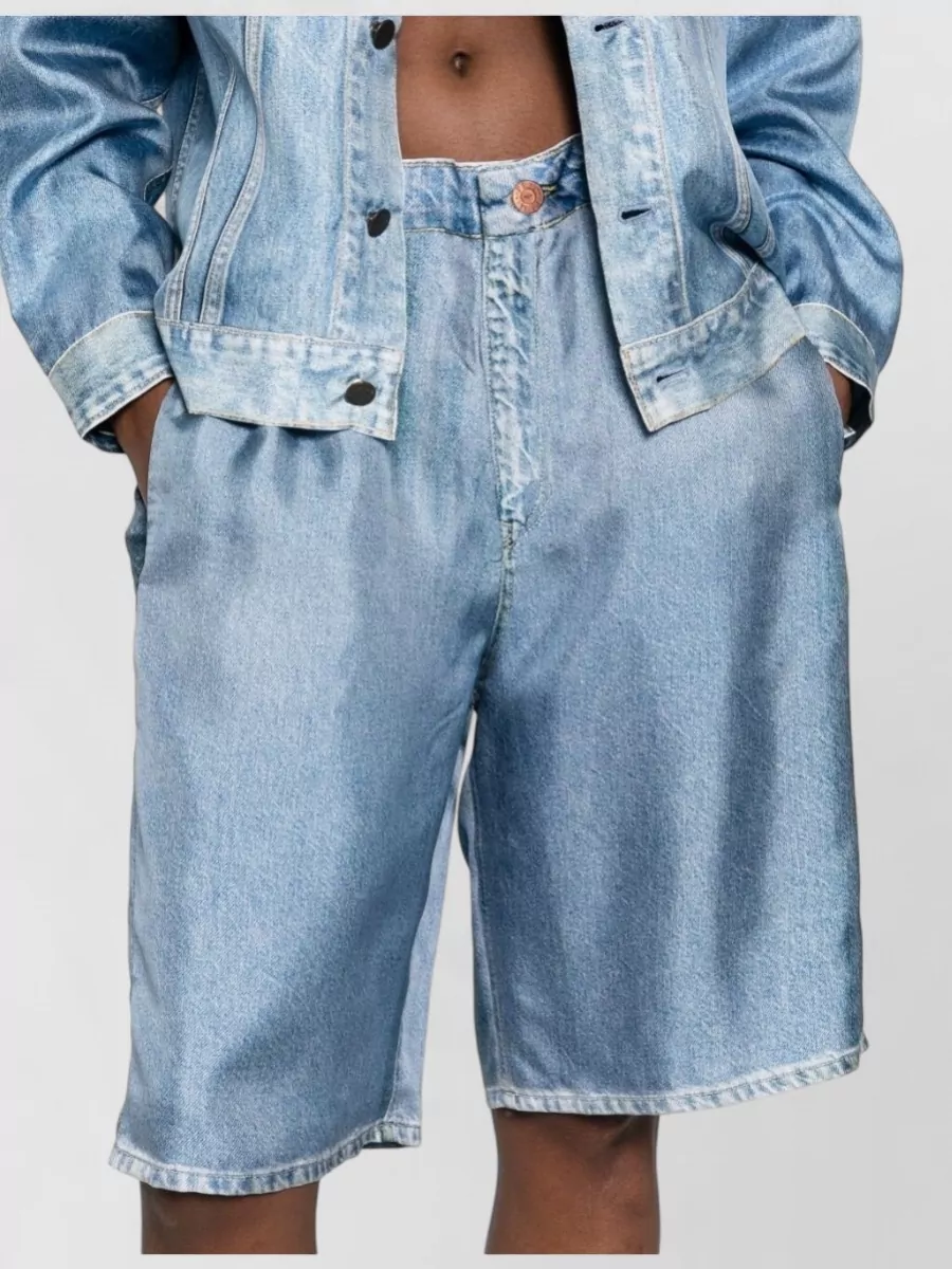 Pierre Louise Mascia Silk Shorts Trompe Loeil Print Design