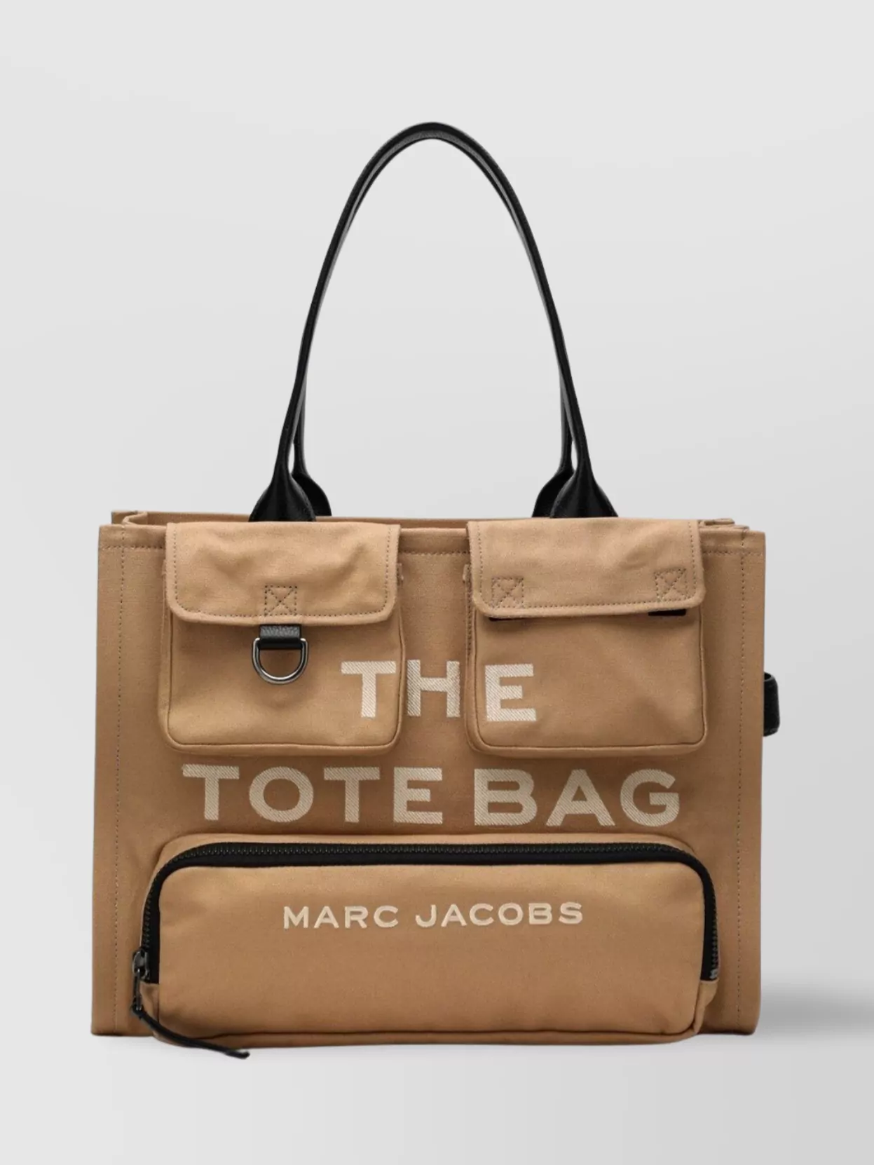 Marc Jacobs Large Canvas Tote Bag With Top Handles In Brown