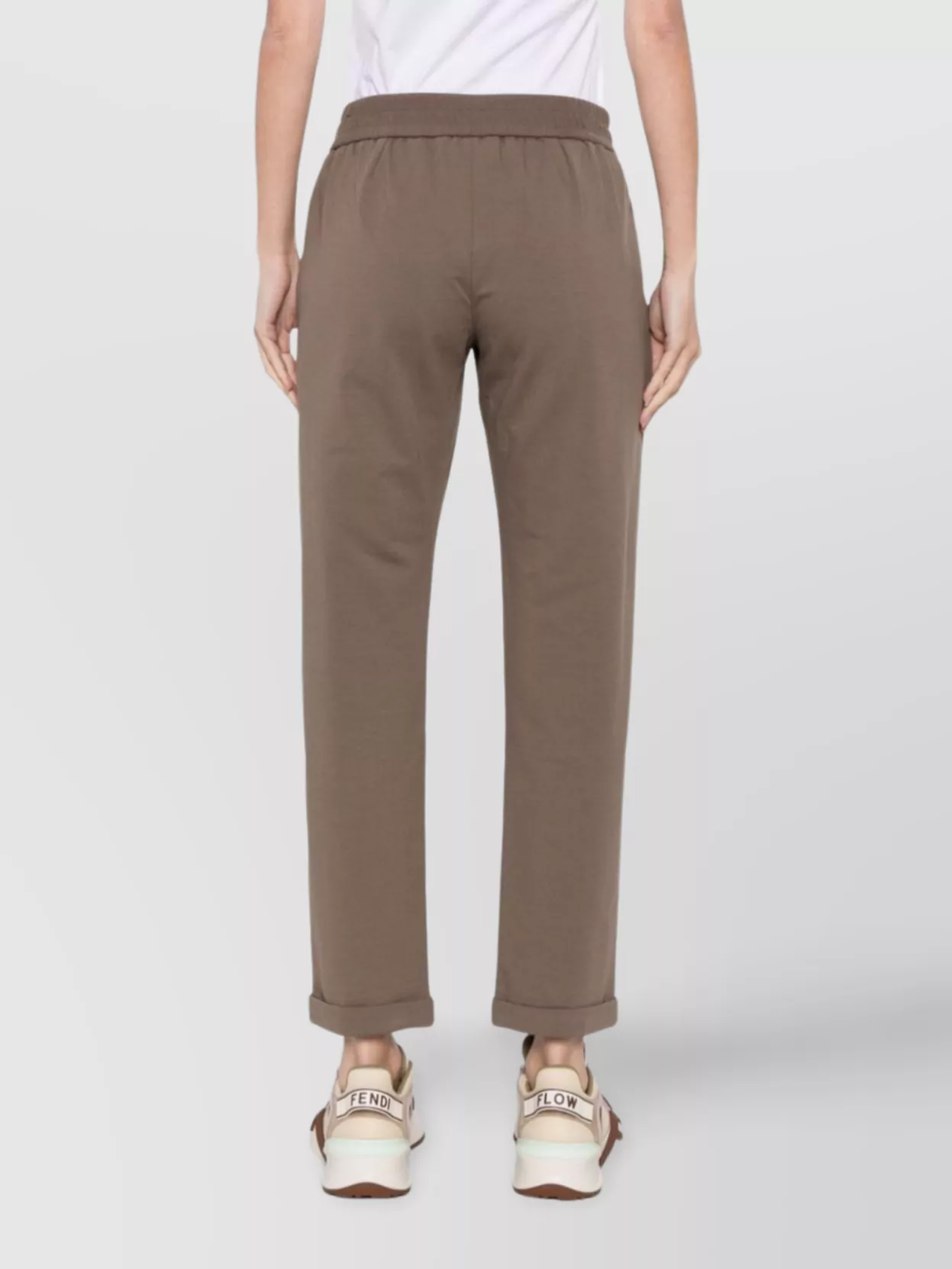 Brunello Cucinelli Cotton Sweatpants With Relaxed Fit And Turn-up Cuffs
