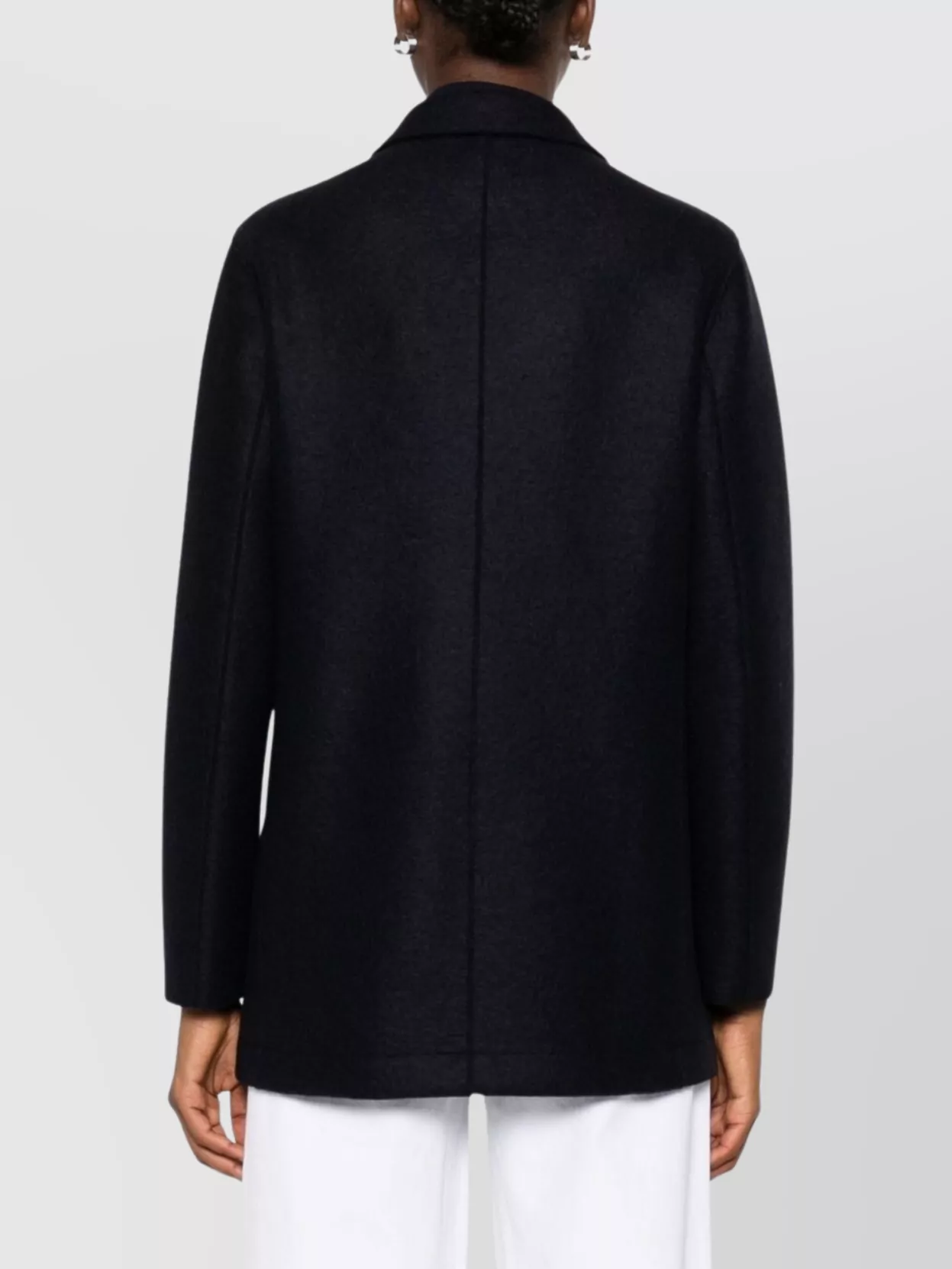 Harris Wharf London Double-Breasted Coats With Notched Lapels And Side Pockets