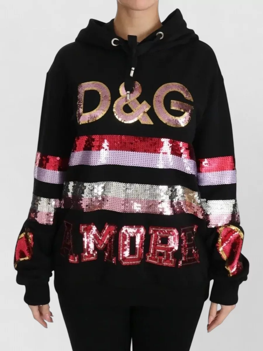 Dolce&Gabbana Sequined Cotton Hoodie