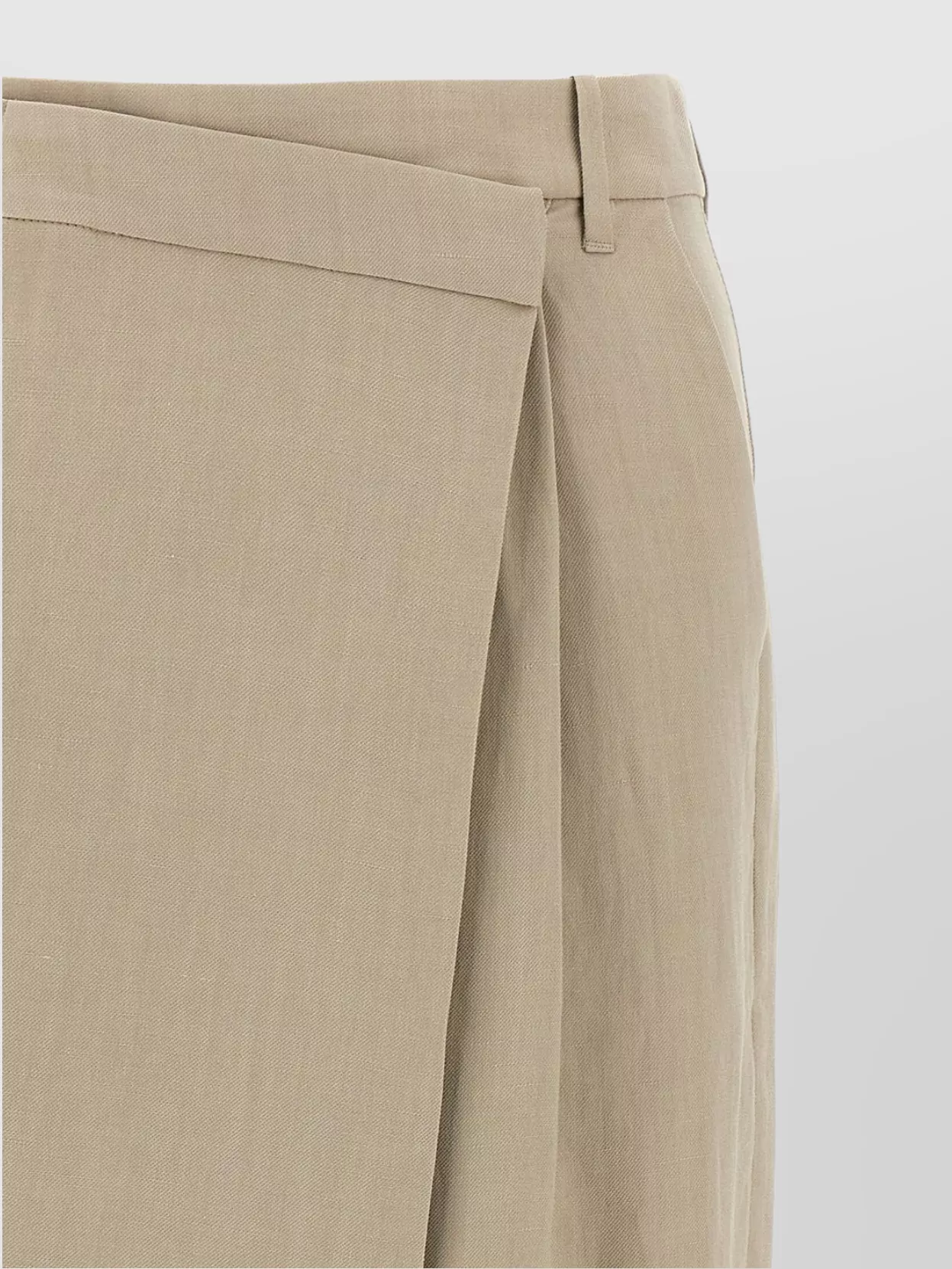 Shop Brunello Cucinelli Wrap Skirt With Back Pockets And Belt Loops