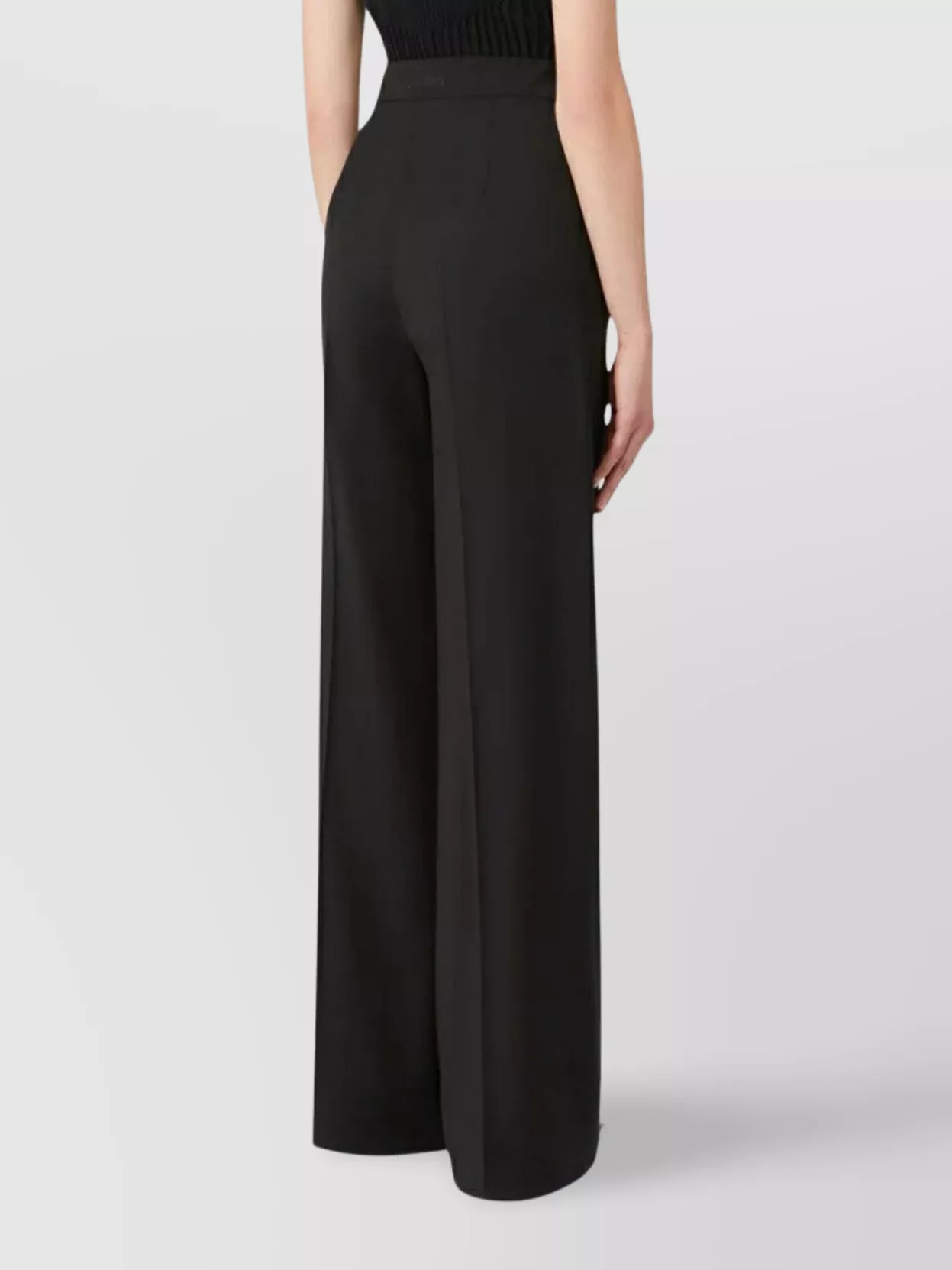 Max Mara High-Rise Wide-Leg Trousers Pockets
