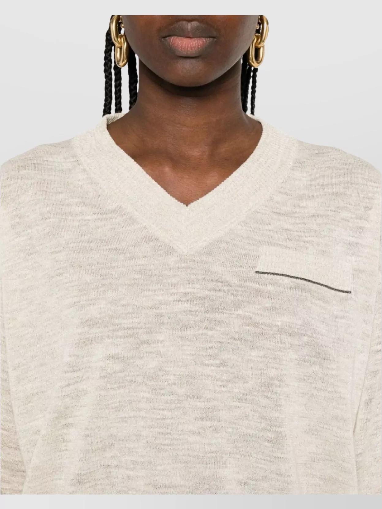 Brunello Cucinelli V-Neck Chest Pocket Knitwear M/L