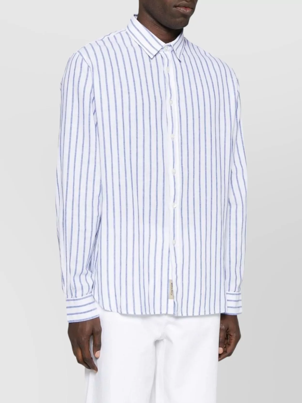 Woolrich Shirt Striped Pattern Curved Hem