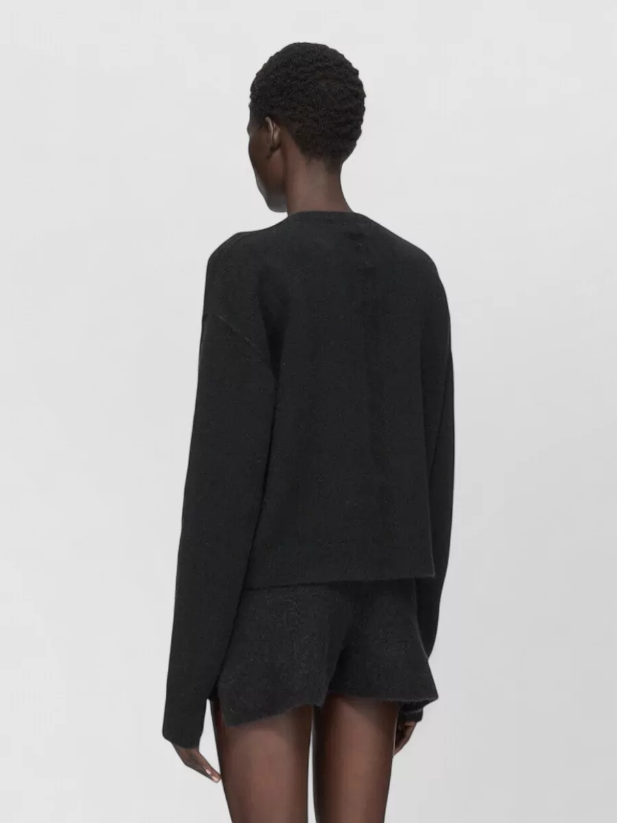 Rick Owens Virgin Wool Oversized V-Neck Sweater