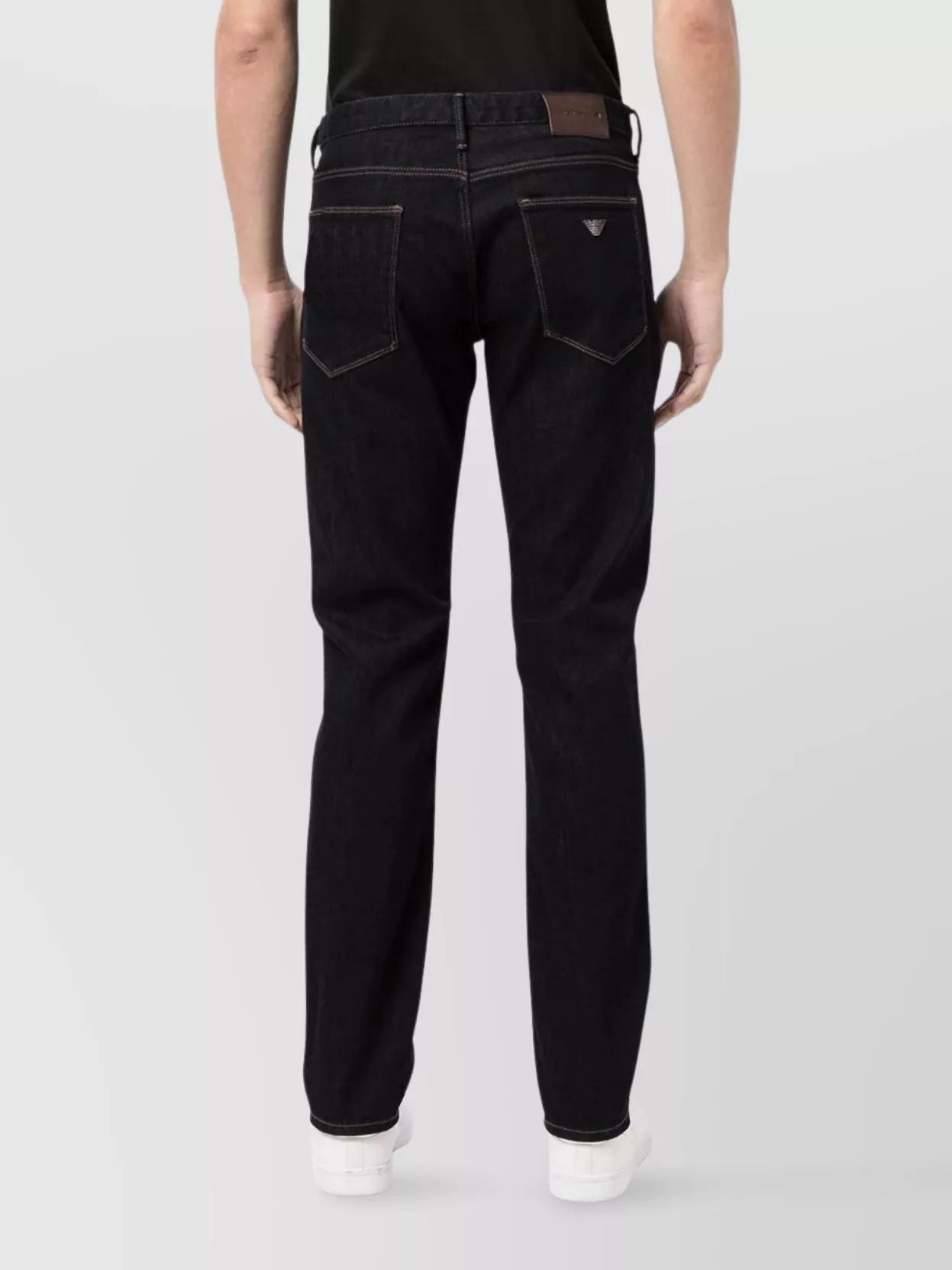 Emporio Armani Five Pocket Belt Loop Contrast Stitching