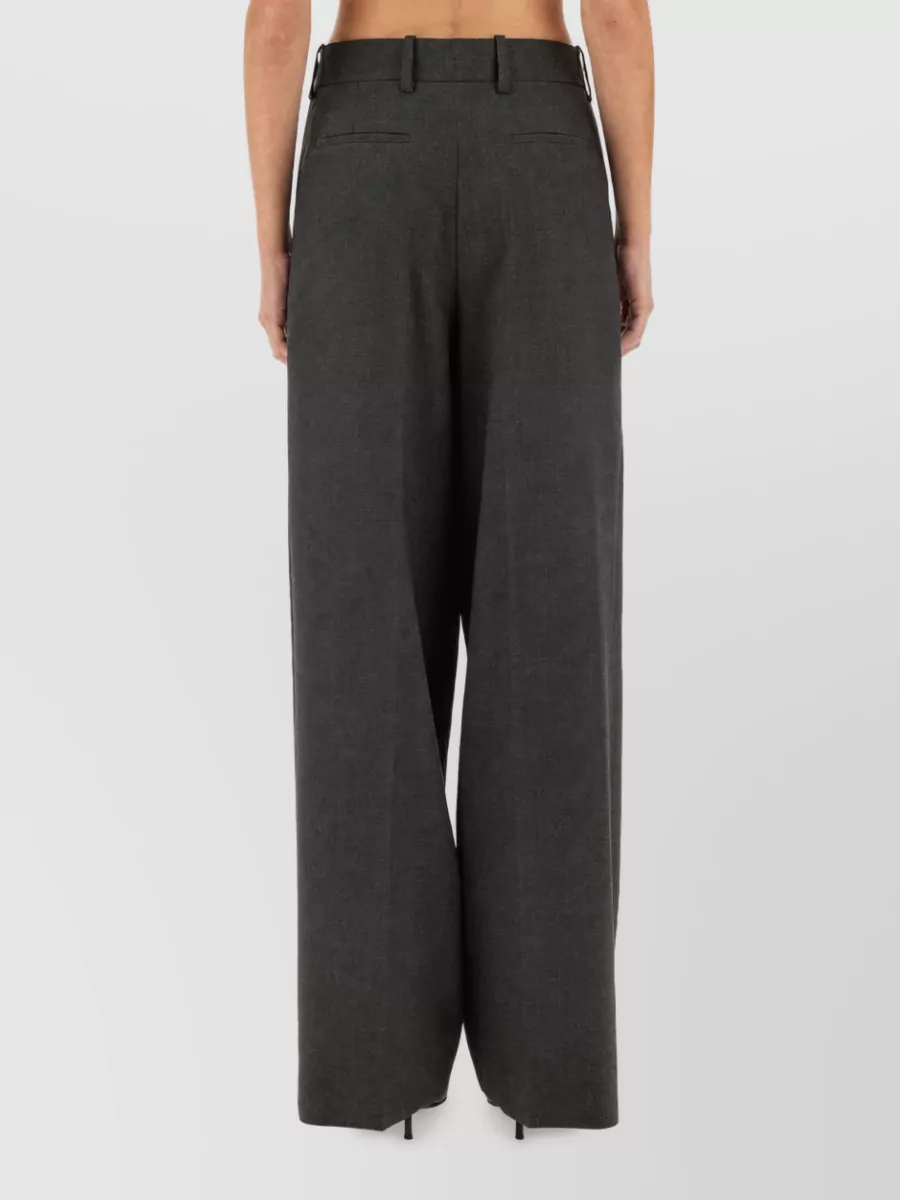 Givenchy Wool Wide-Leg Tailored Trousers