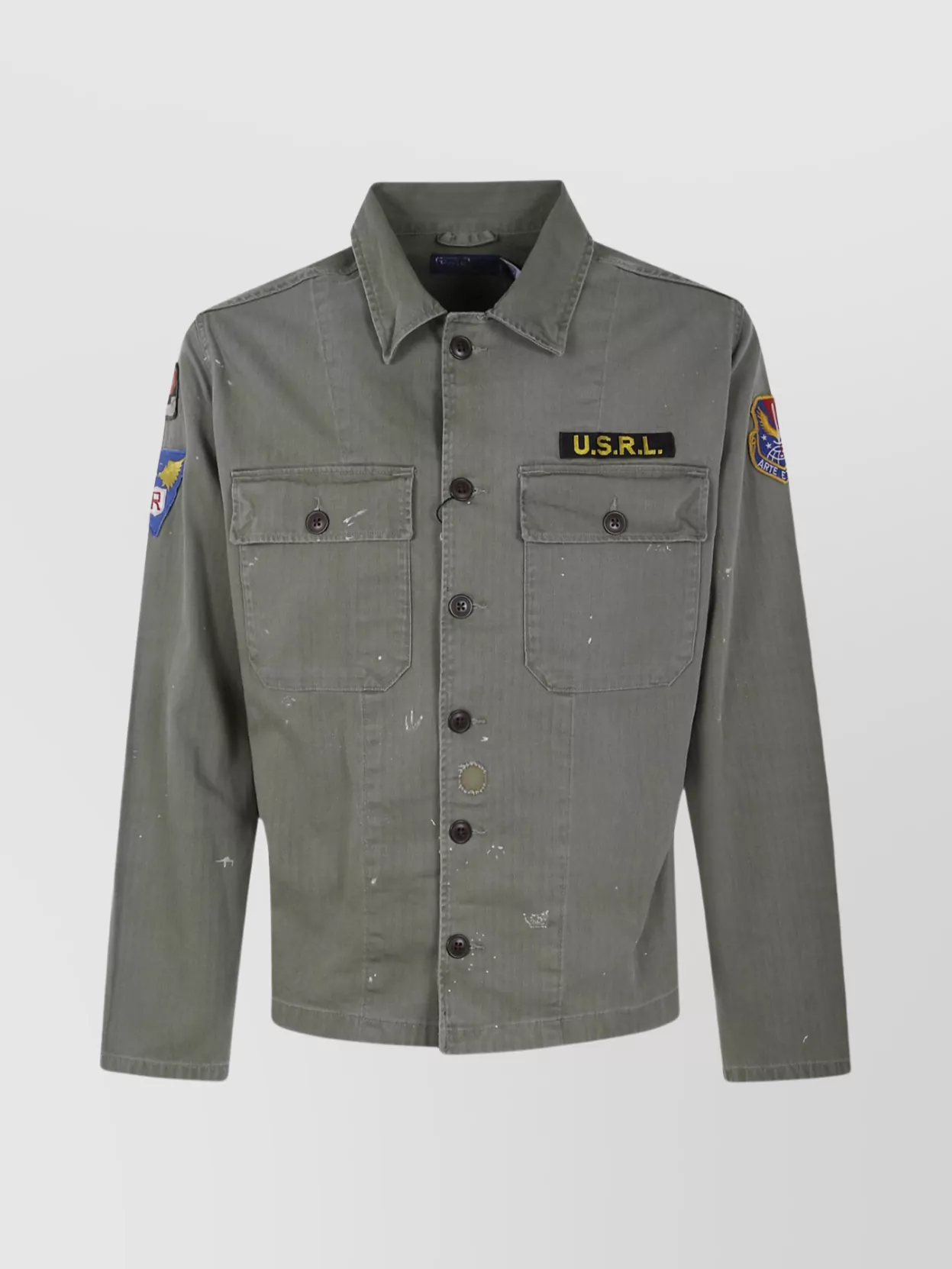 Polo Ralph Lauren Long Sleeve Sport Shirt With Patched Pockets