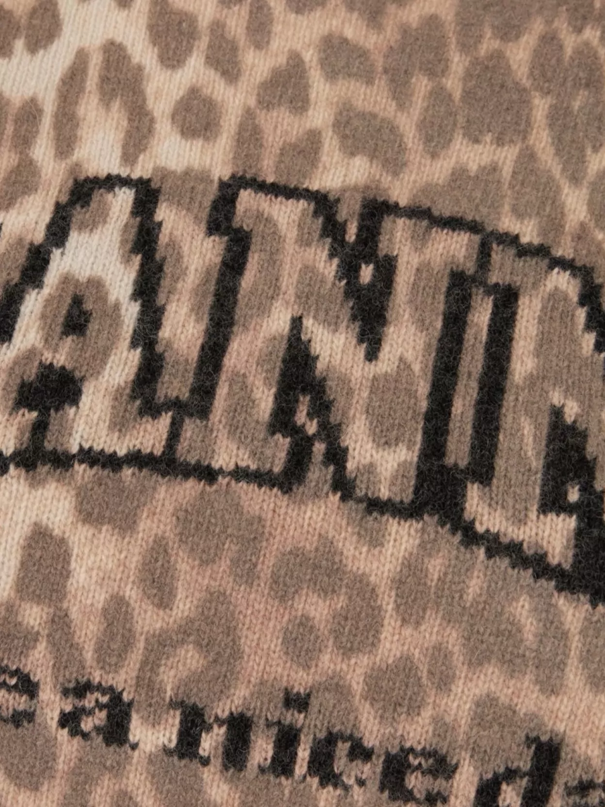 Ganni Short Sleeve Animal Print Knitwear