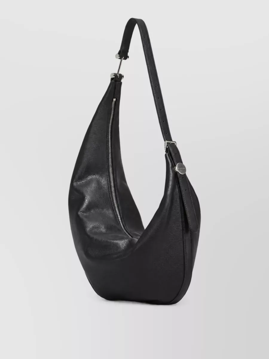Marni Small Hobo Leather Shoulder Bag