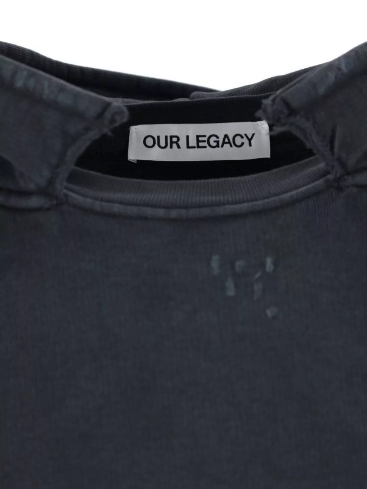 Our Legacy Relic Cropped Distressed Cotton-jersey Hoodie