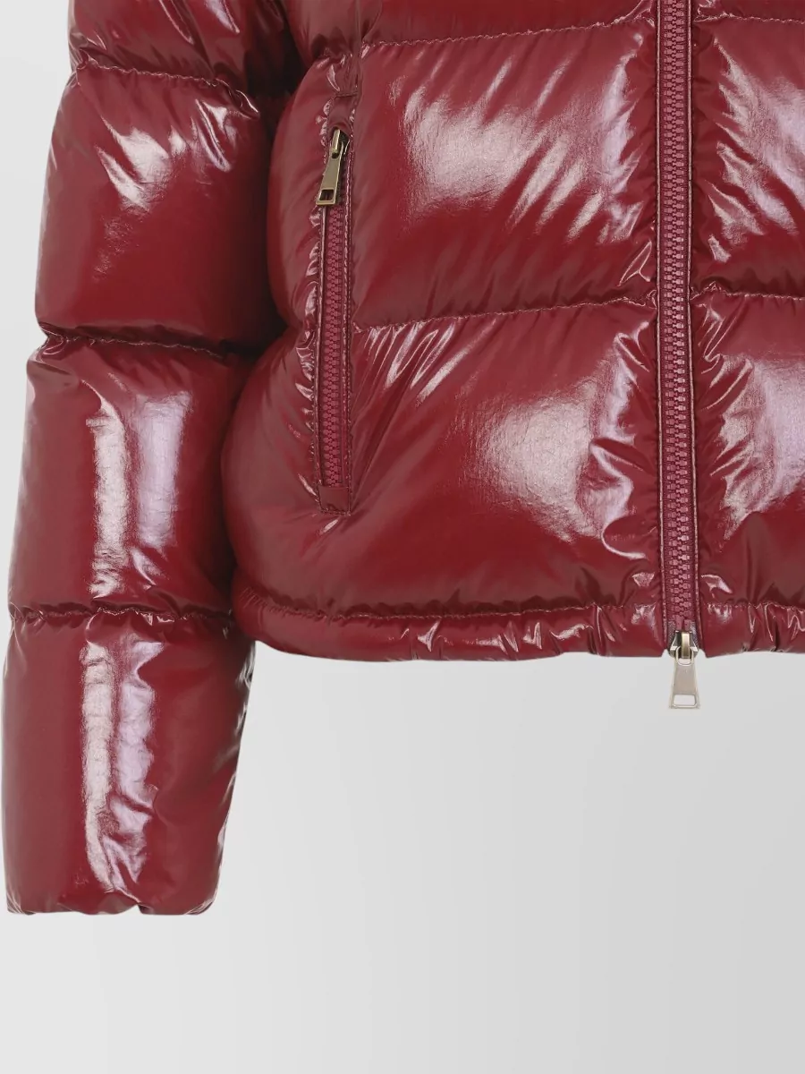 Moncler Down Cropped Hooded Puffer Jacket