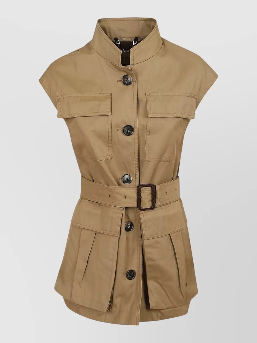 Dries Van Noten Cotton Belted Safari Jacket