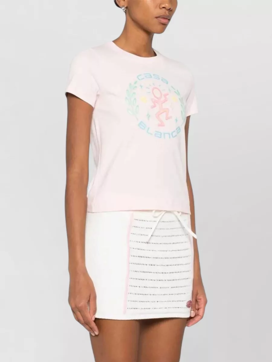 Casablanca Graphic Cotton Fitted T-Shirt