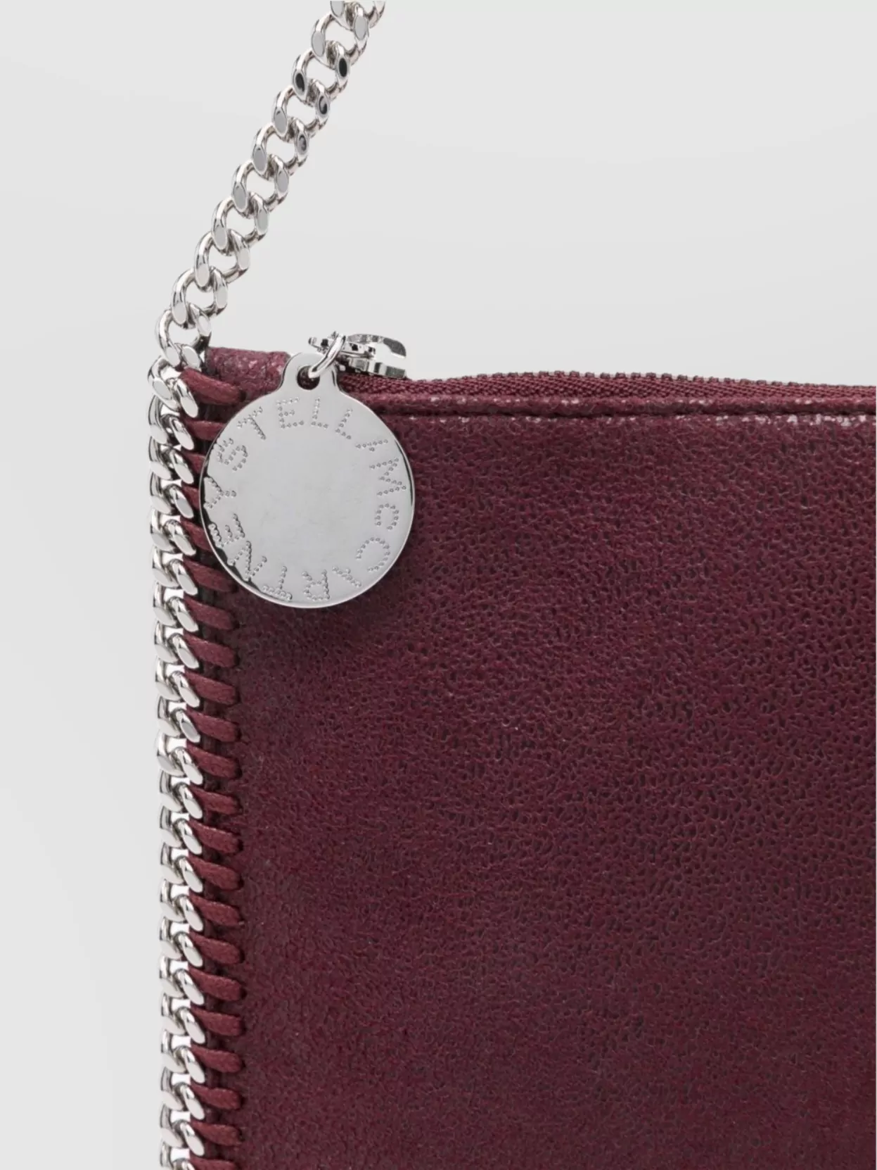 Stella Mccartney Textured Chain-Link Shoulder Strap Clutch