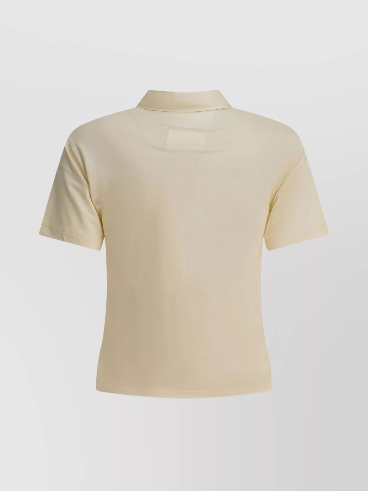 Maison Margiela Short Sleeve Polo Shirt Featuring Collar In Neutral