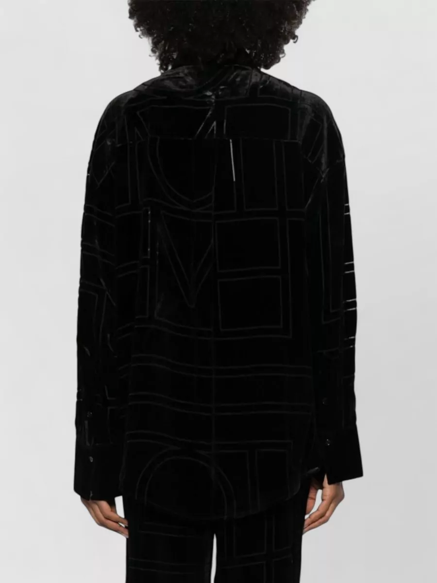 Totême Silk Blend Long Sleeve Pajama Shirt