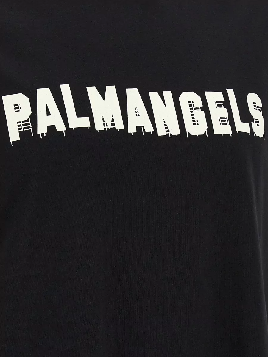 Palm Angels Cotton Logo Print T-Shirt