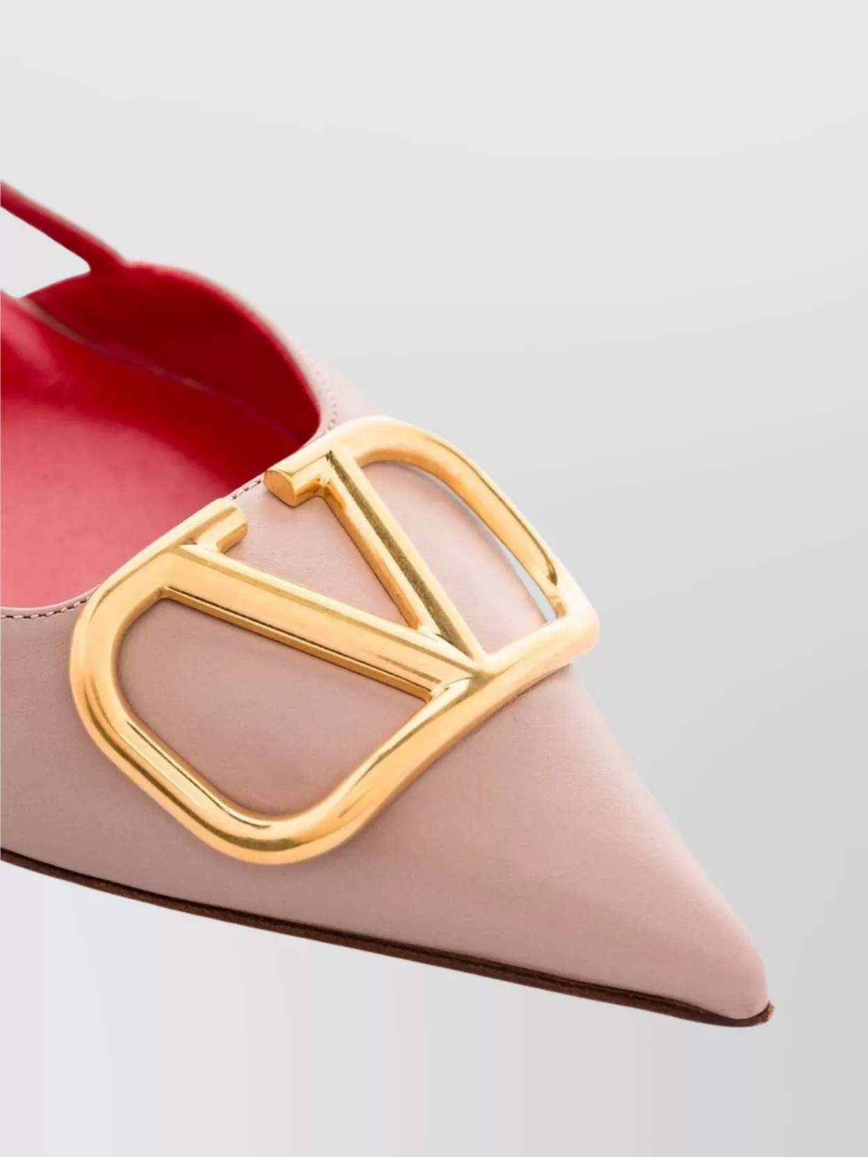 Shop Valentino Vlogo Signature Leather Slingback Pumps
