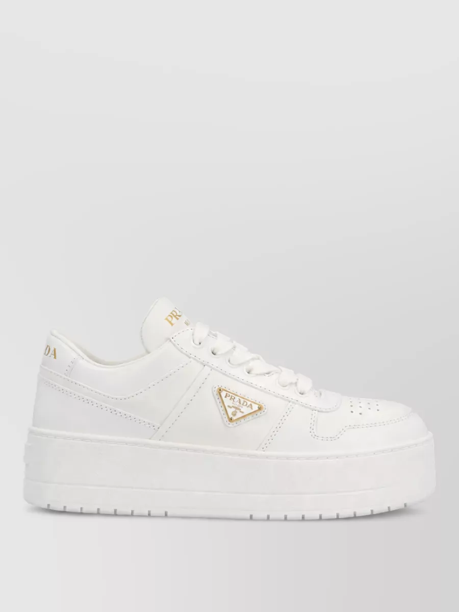 Prada leather low-top sneakers