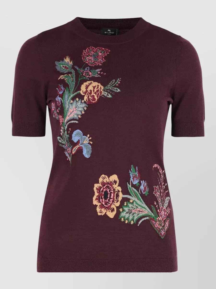 Etro wool short-sleeve sweater