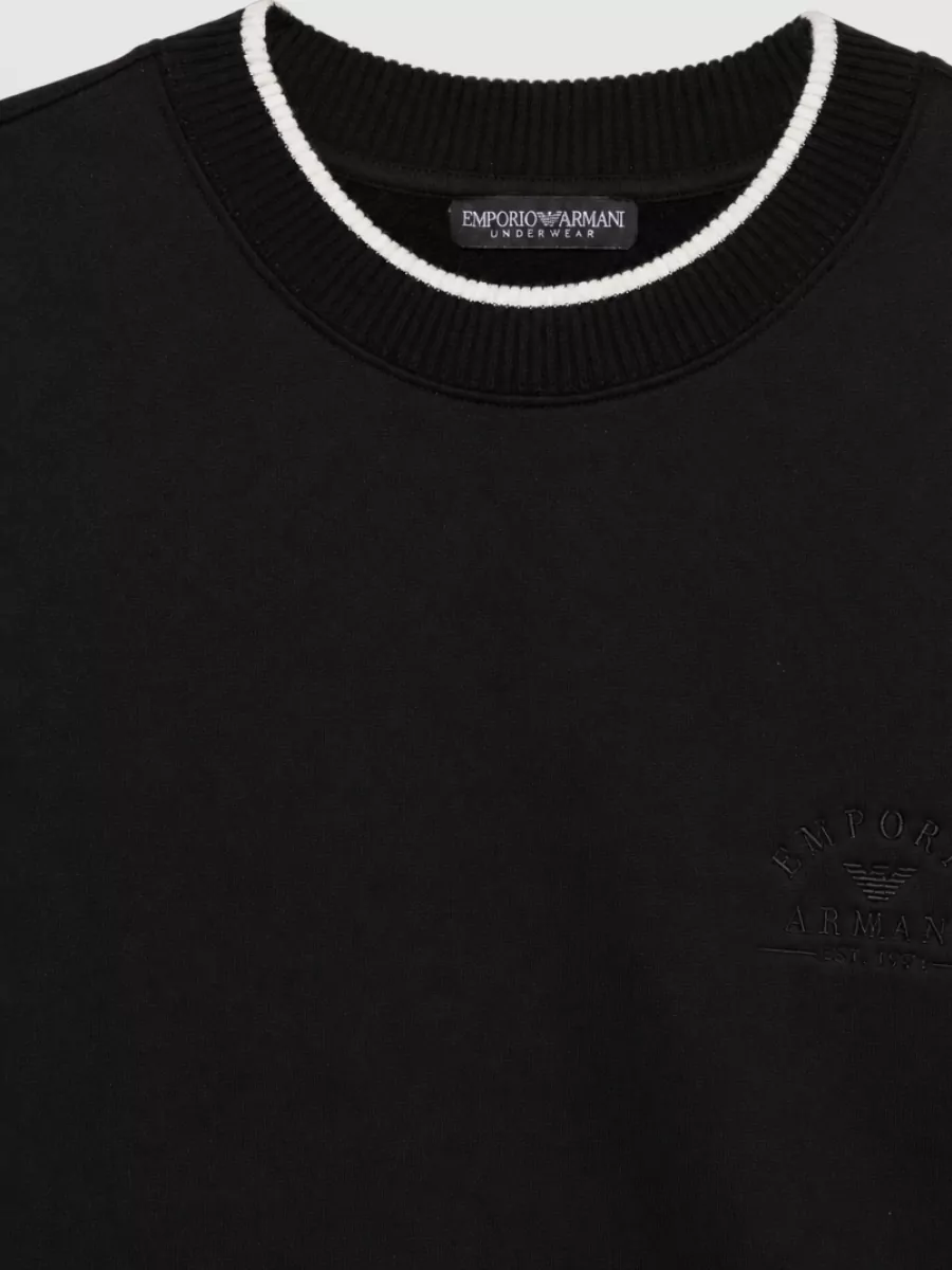 Emporio Armani Ribbed Trim Sweatshirt
