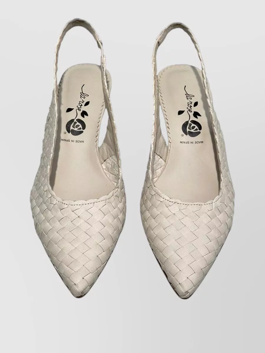 La Rose Leather Pointed Slingback Pumps