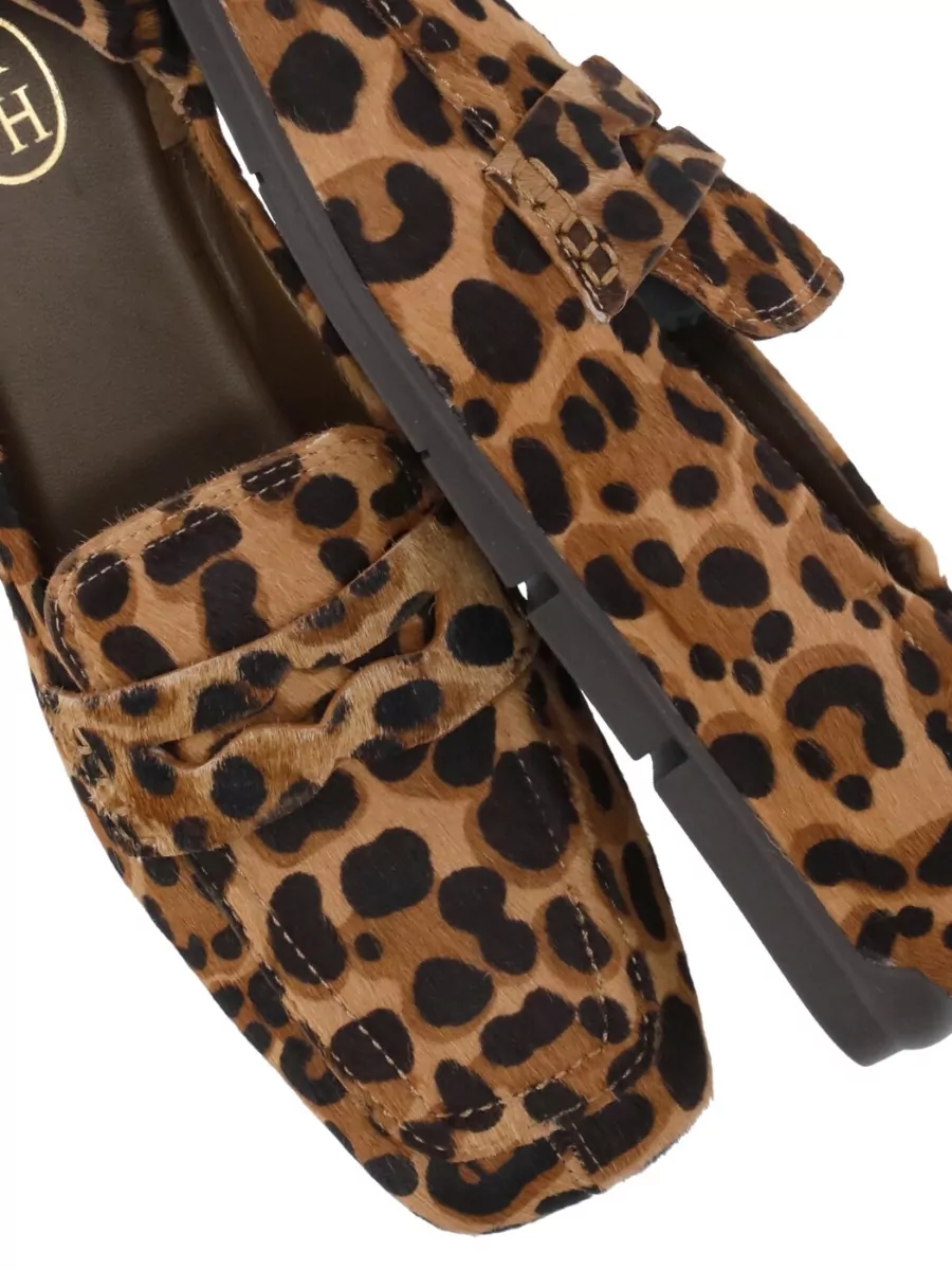 Ash Leopard-Print Calf Hair Mules