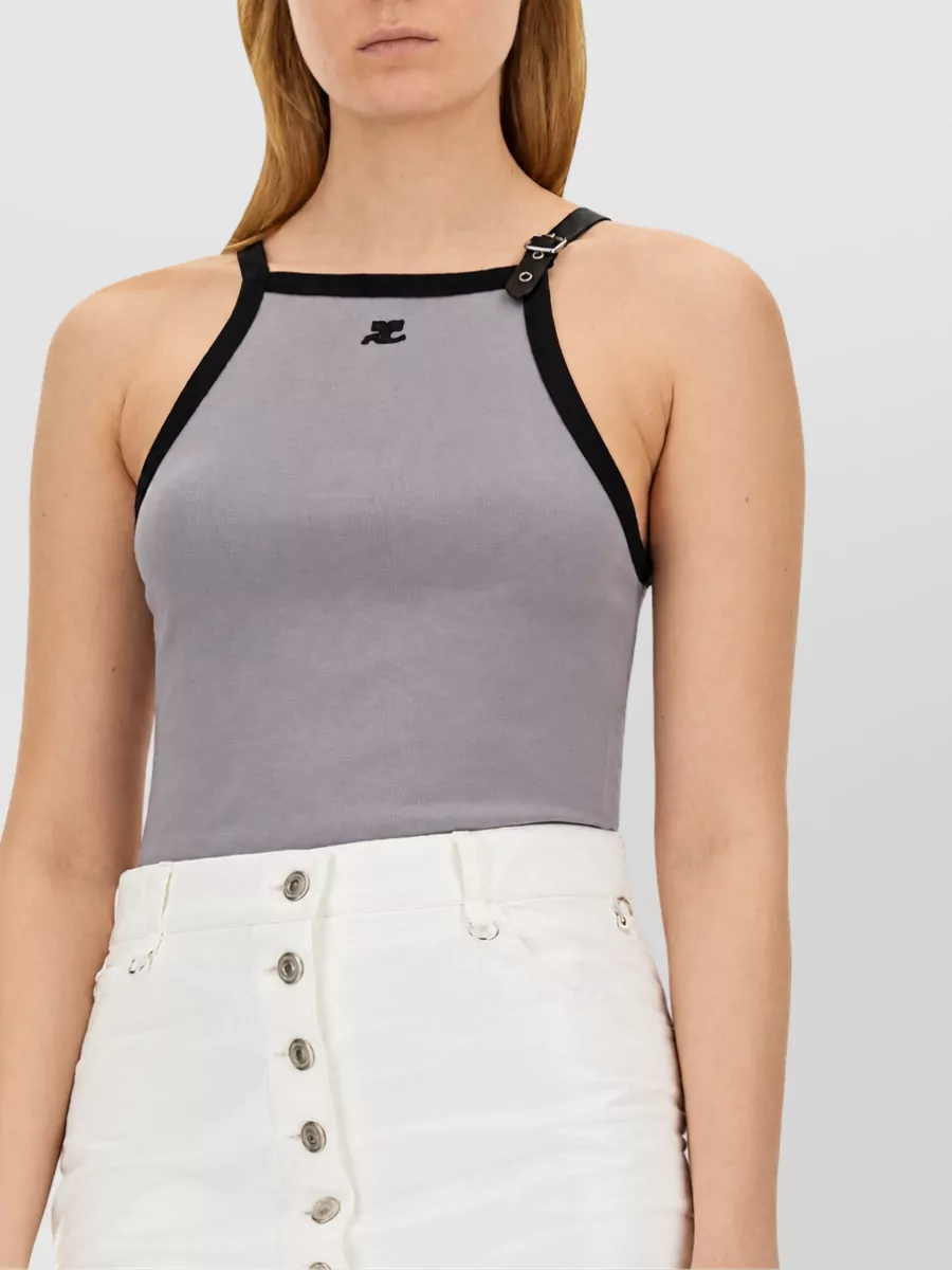 Courrèges Cotton High-Rise Mini Skirt