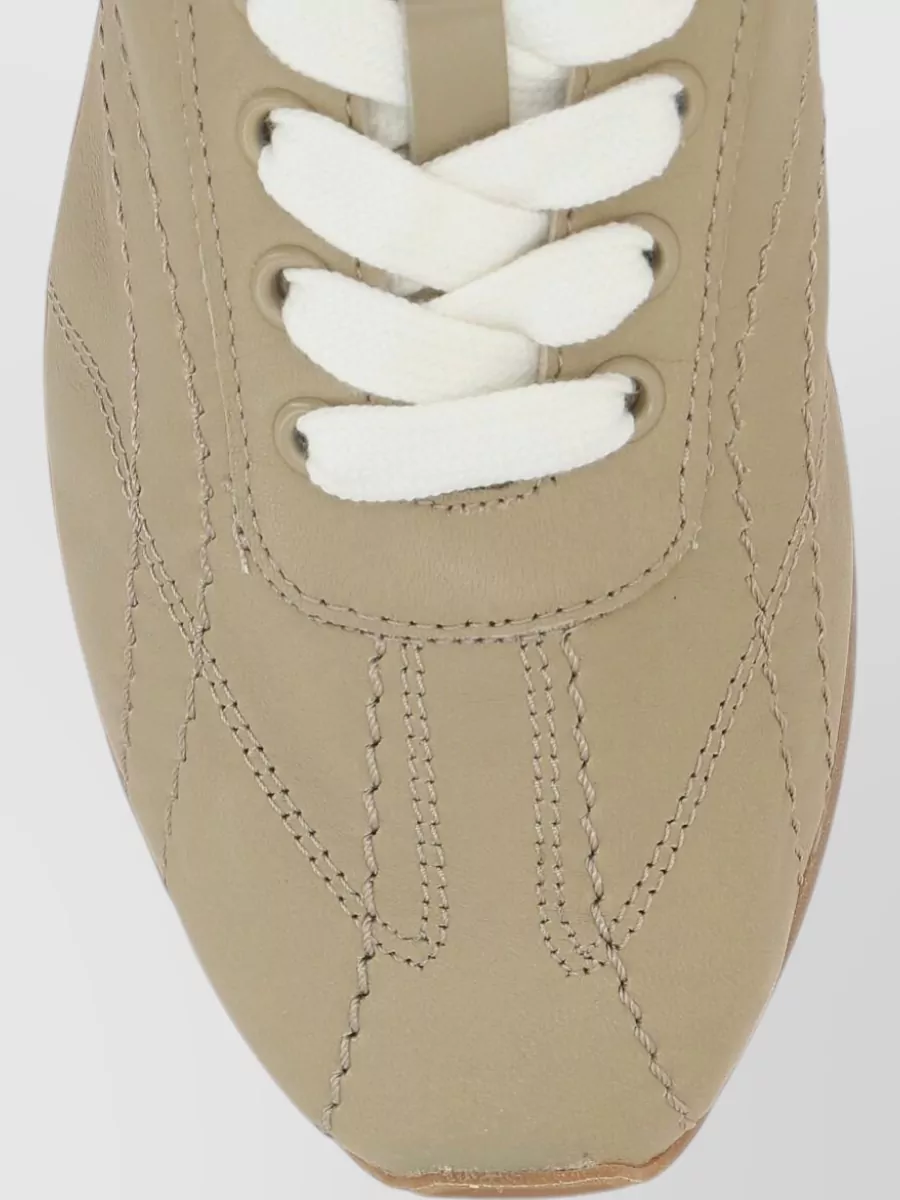Totême Leather Lace-Up Sneakers