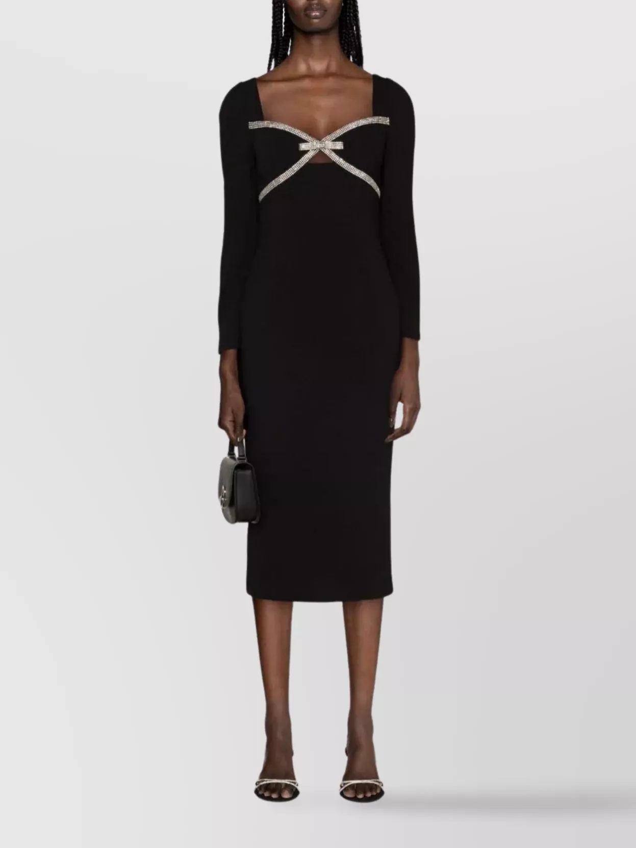 Self-Portrait Crystal Embellished Midi Dress